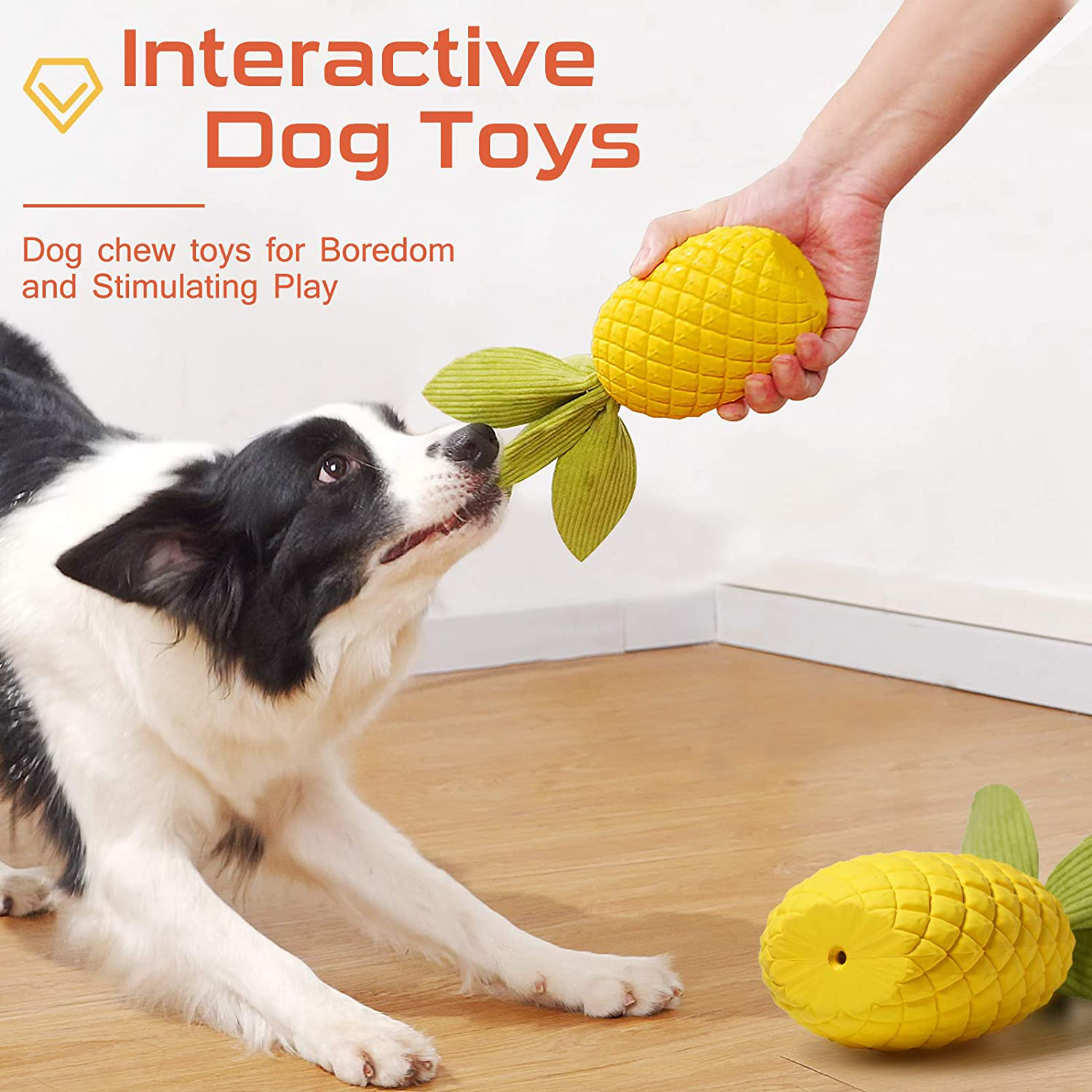 Sugelary Squeaky Dog Toys for Aggressive Chewer Large Medium Breed Dog, Indestructible Tough Durable Dog Chew Toys with Non-Toxic Natural Rubber Animals & Pet Supplies > Pet Supplies > Dog Supplies > Dog Toys Sugelary   