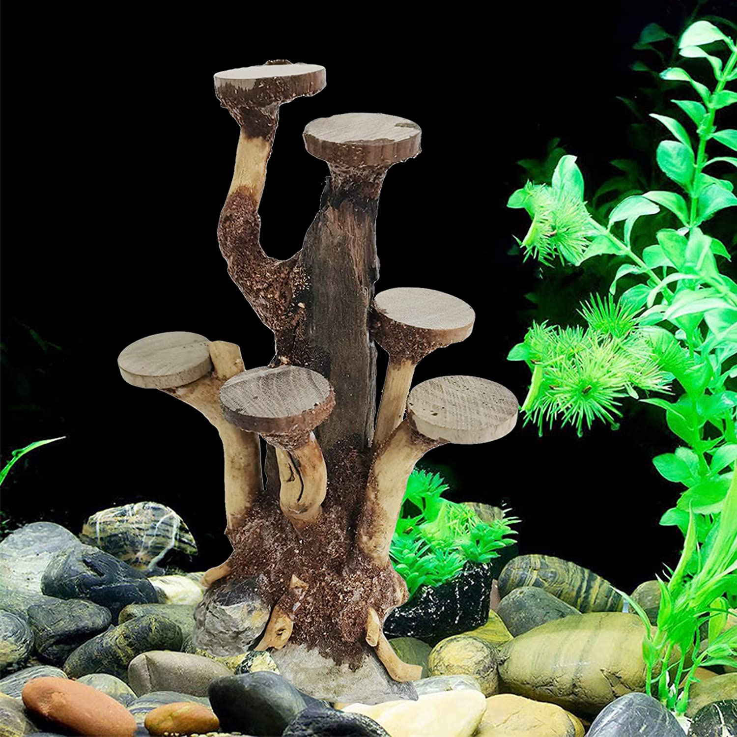 4 Piece Aquarium Ornaments Stone Rocks Fish Tank Decoration Set – KOL PET