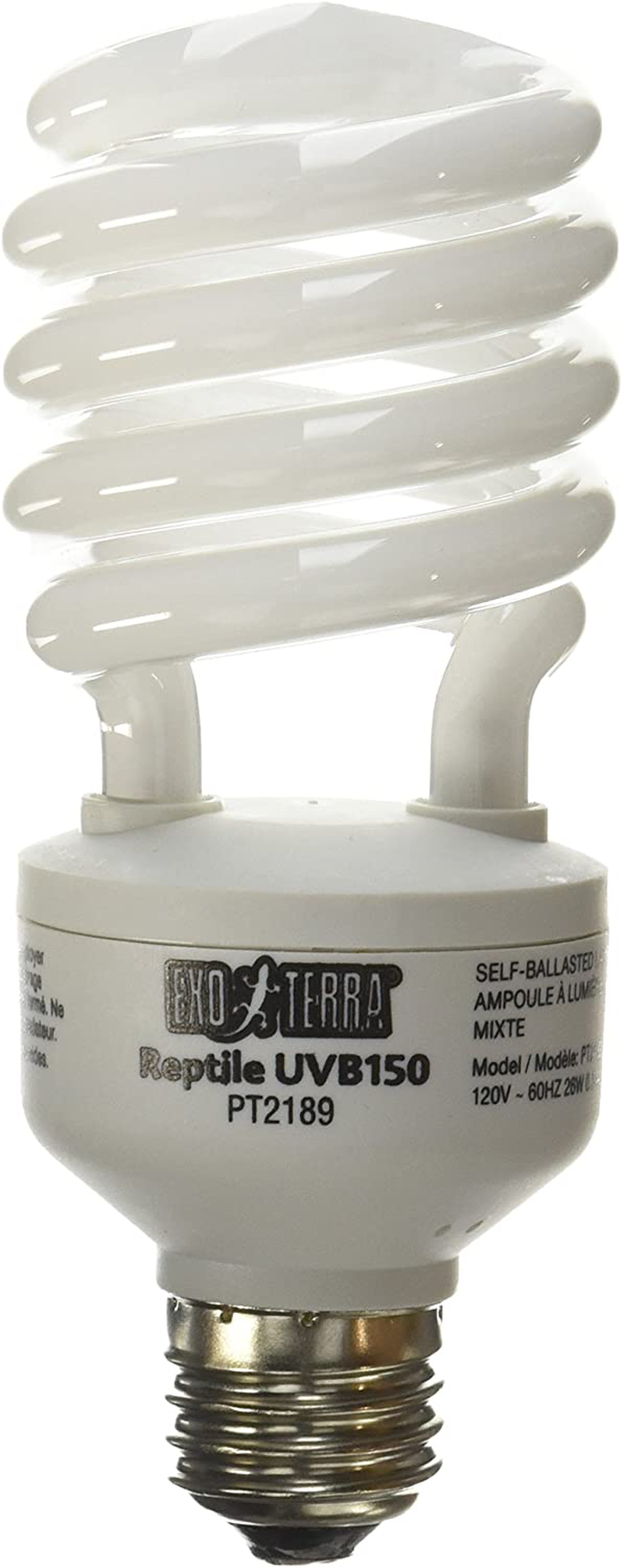 Exo Terra Repti-Glo 10.0 Compact Desert Terrarium Lamp, UVB Light Bulb for Reptiles, PT2189