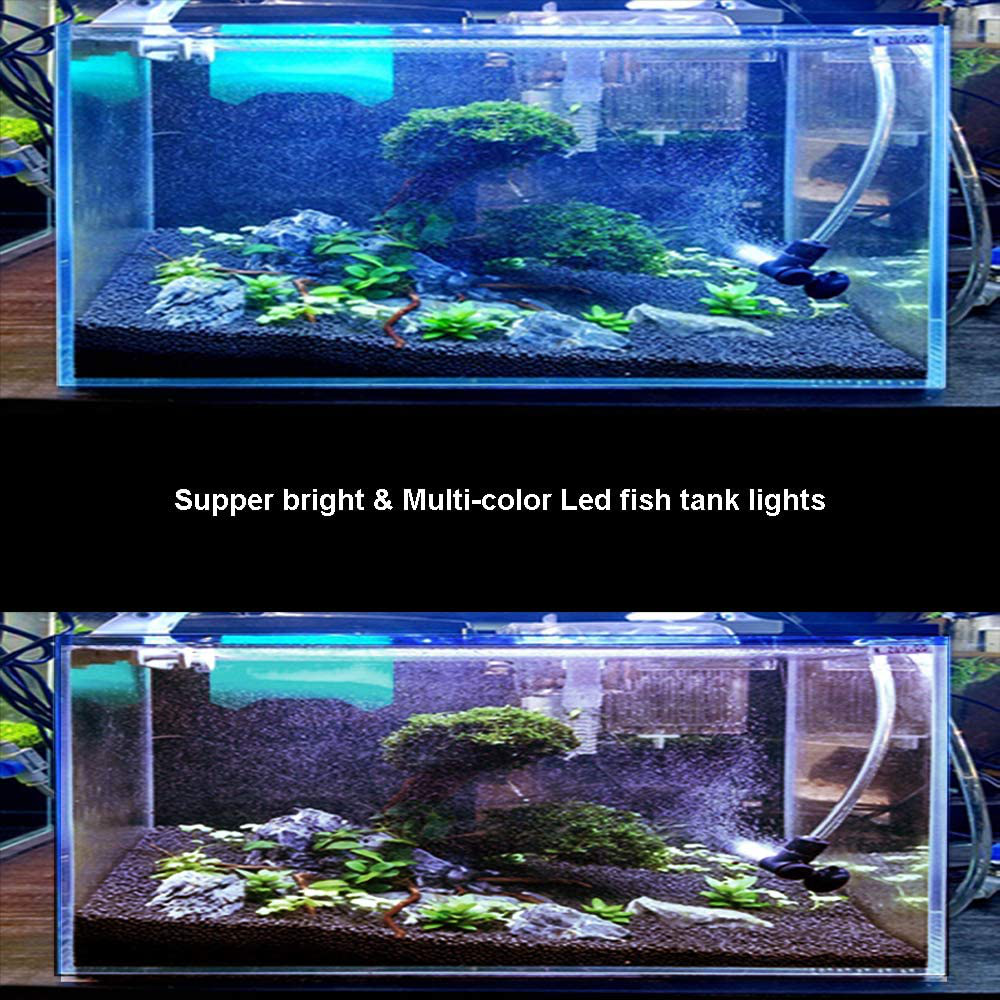 LED Aquarium Light,Multi-Color Full Spectrum Aquarium Hood Lighting,Supper-Bright 90 LED Lights for Fish Tank 19.5-28 Inch Animals & Pet Supplies > Pet Supplies > Fish Supplies > Aquarium Lighting MUCH   