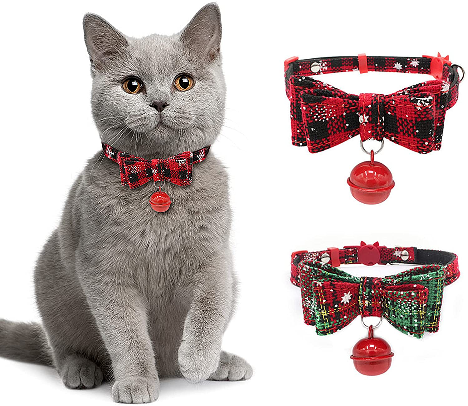 Enjoying Small Pet Costume Cat Dog Christmas Outfit, Xmas Antler Headband with Scarf, Santa Suits, Cat Sailor Costume, Christmas Tie Set