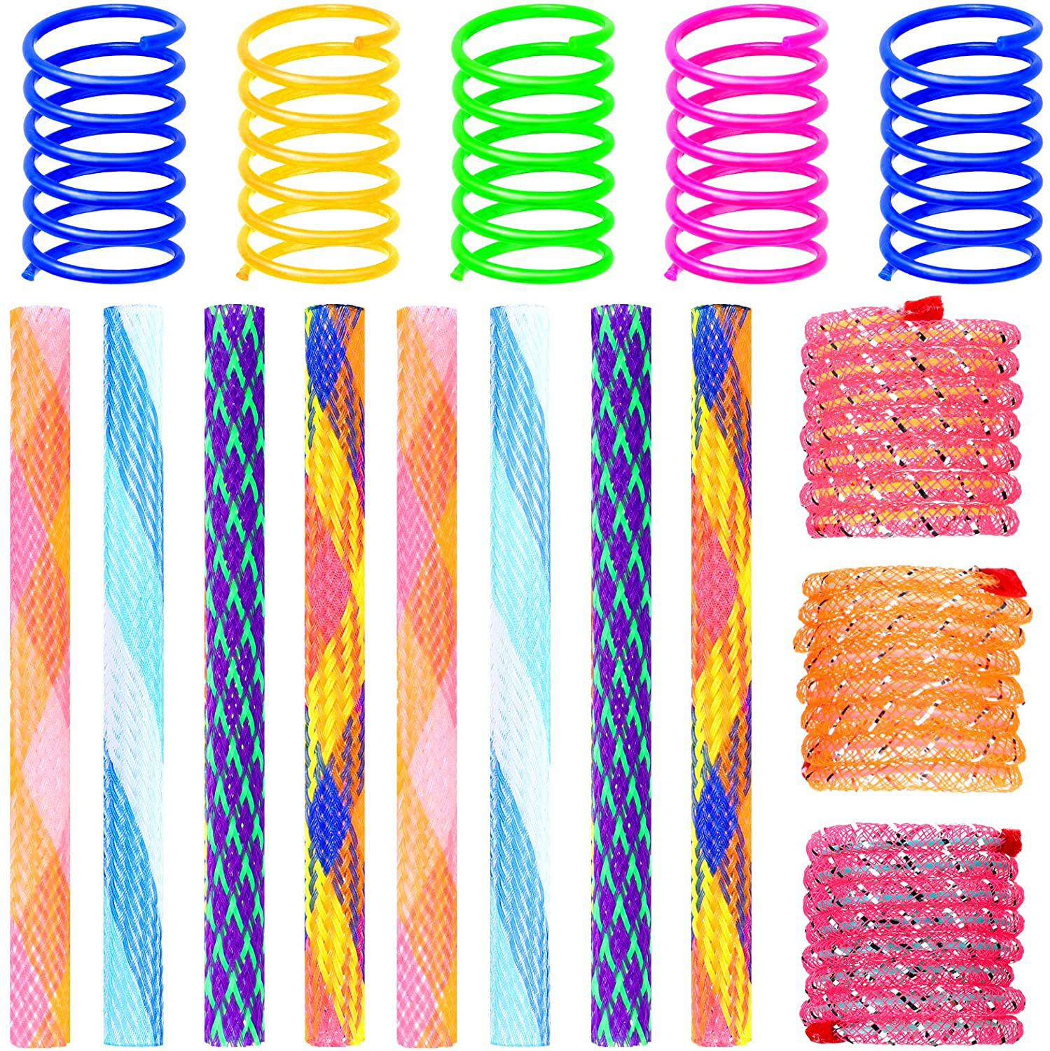 Sratte 30 Pieces Cat Spring Toys Set Colorful Coils for Kittens Cat Plastic Coil Spiral Springs Toys Playful Coils for Cats Kittens, Random Color Animals & Pet Supplies > Pet Supplies > Cat Supplies > Cat Toys Sratte   