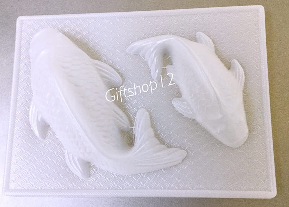 Giftshop12 Plastic Koi Fish Goldfish Shaped Mold Two Fish One Medium One Small - 9 Inch and 6.5 Inch Animals & Pet Supplies > Pet Supplies > Fish Supplies > Aquarium Fish Nets Giftshop12   