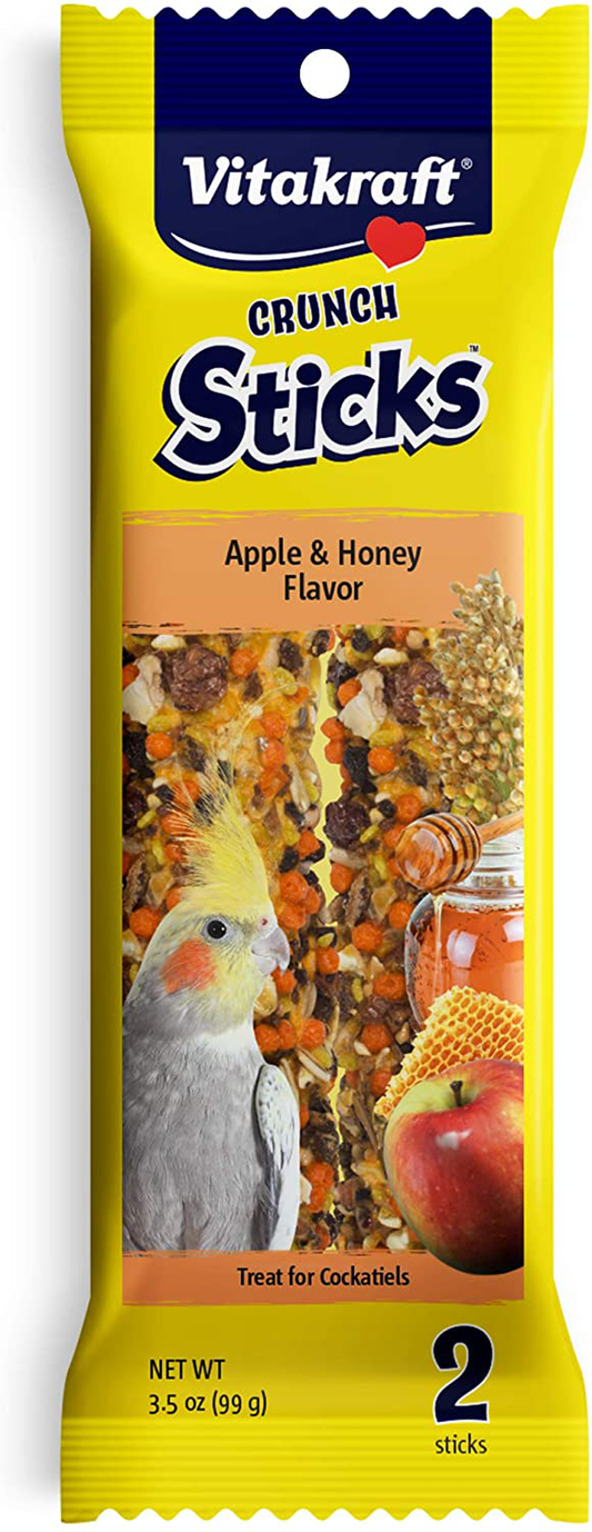 Vitakraft Cockatiel Treat Sticks - Apple and Honey - 3.5Oz, 31693 Animals & Pet Supplies > Pet Supplies > Bird Supplies > Bird Treats Vitakraft   
