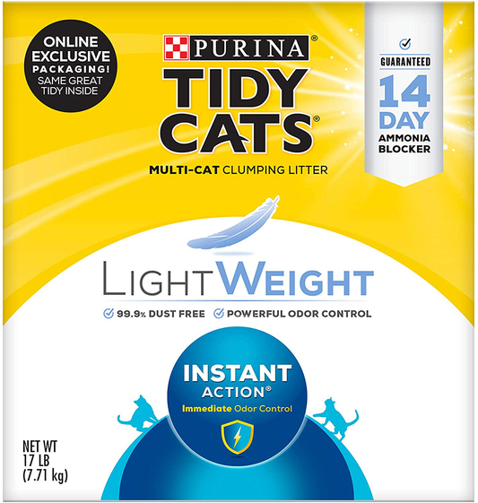 Purina Tidy Cats Instant Action Extra Strength, Scented, Lightweight Clumping Cat Litter Animals & Pet Supplies > Pet Supplies > Cat Supplies > Cat Litter Purina Tidy Cats Instant Action 17 lb. Box 
