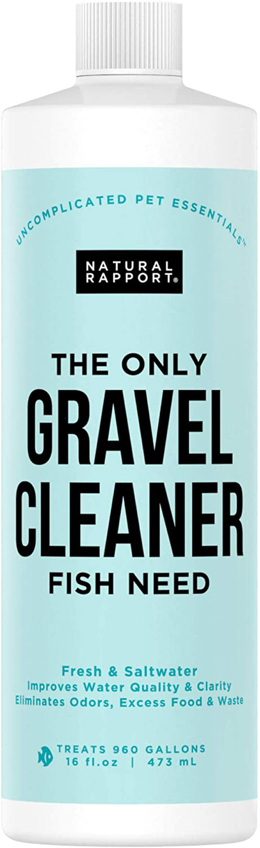 Natural Rapport Aquarium Gravel Cleaner - the Only Gravel Cleaner Fish Need - Professional Aquarium Gravel Cleaner to Naturally Maintain a Healthier Tank, Reducing Fish Waste and Toxins (16 Fl Oz) Animals & Pet Supplies > Pet Supplies > Fish Supplies > Aquarium Gravel & Substrates Natural Rapport   
