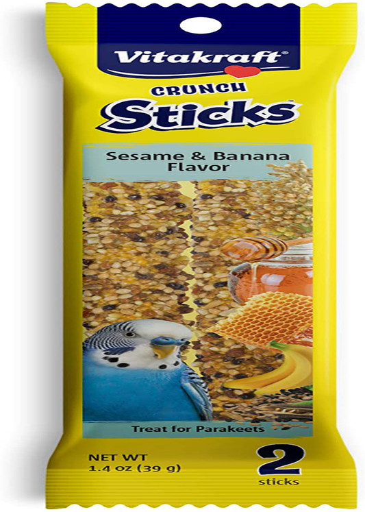 Vitakraft Parakeet Banana Sticks Treat, 1.4 Ounce Bag (21119) Animals & Pet Supplies > Pet Supplies > Bird Supplies > Bird Treats Vitakraft   