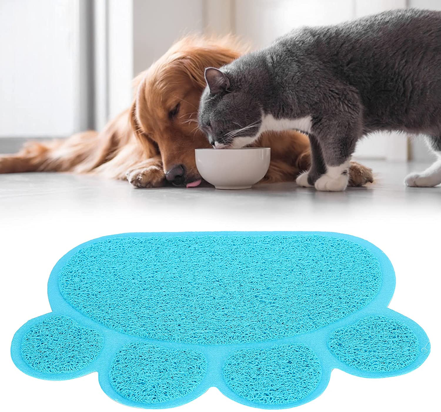 Gaeirt Cat Litter Mat, Kitty Litter Trapping Mess Mat Easy to Clean PVC Durable for Cat Litter Box for Crystal Litter for Small and Medium Pets(Sky Blue) Animals & Pet Supplies > Pet Supplies > Cat Supplies > Cat Litter Box Mats Gaeirt   