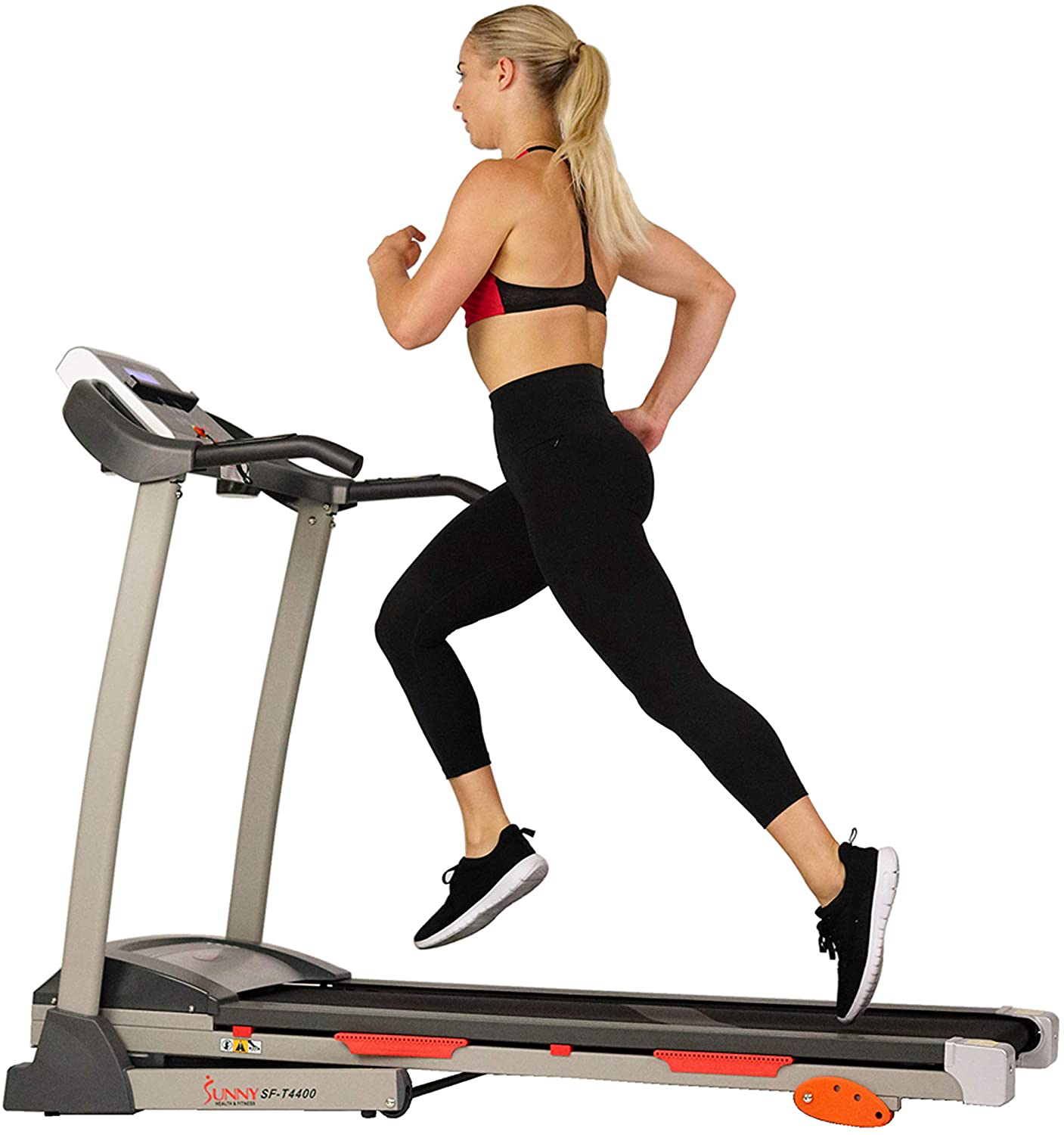 Sunny Health & Fitness Folding Treadmill with Device Holder, Shock Absorption and Incline Animals & Pet Supplies > Pet Supplies > Dog Supplies > Dog Treadmills Sunny Health & Fitness Gray  