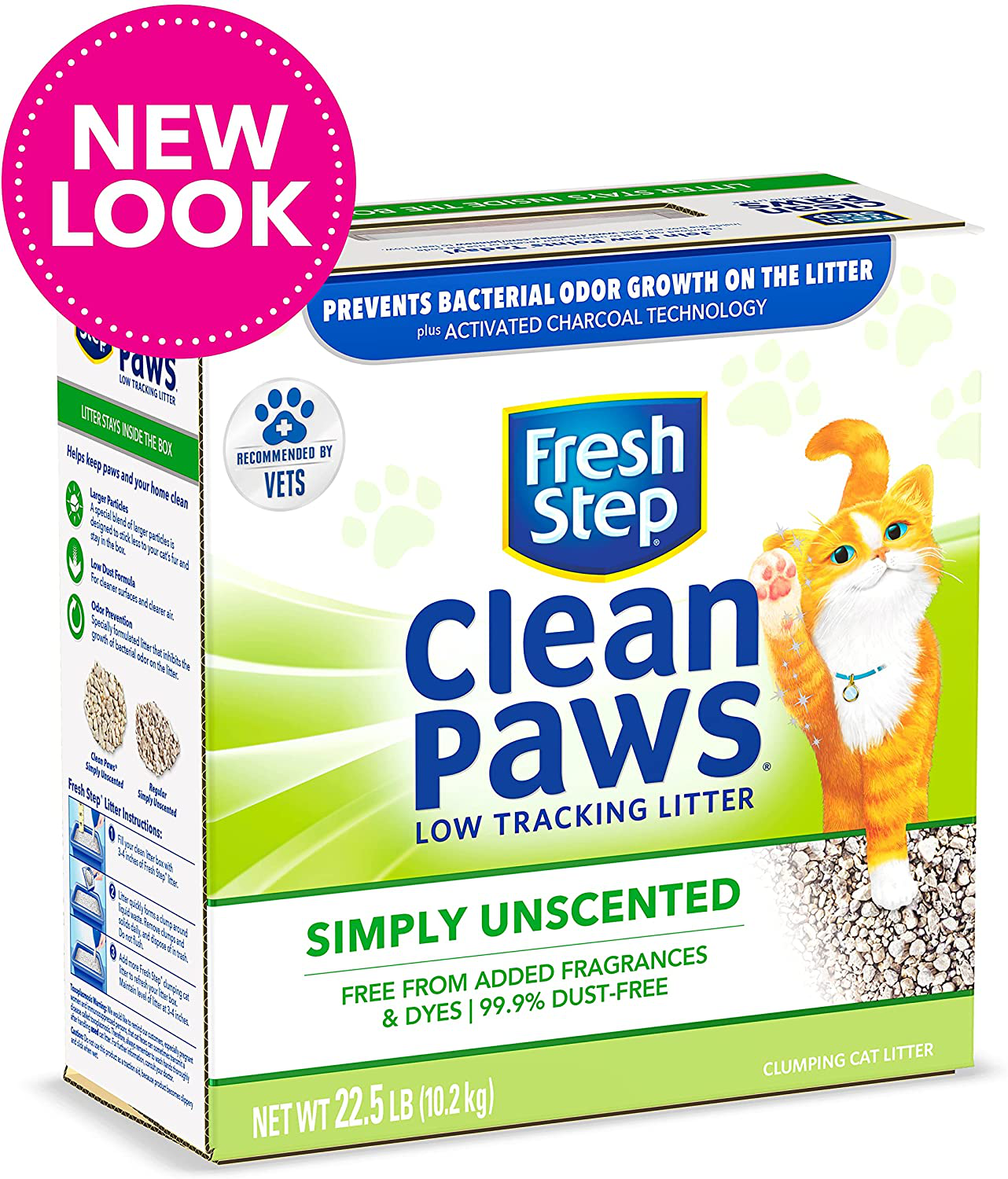 Fresh Step® Clean Paws® Simply Unscented Clumping Cat Litter, Recommended by Vets – 22.5 Pounds Animals & Pet Supplies > Pet Supplies > Cat Supplies > Cat Litter Fresh Step   