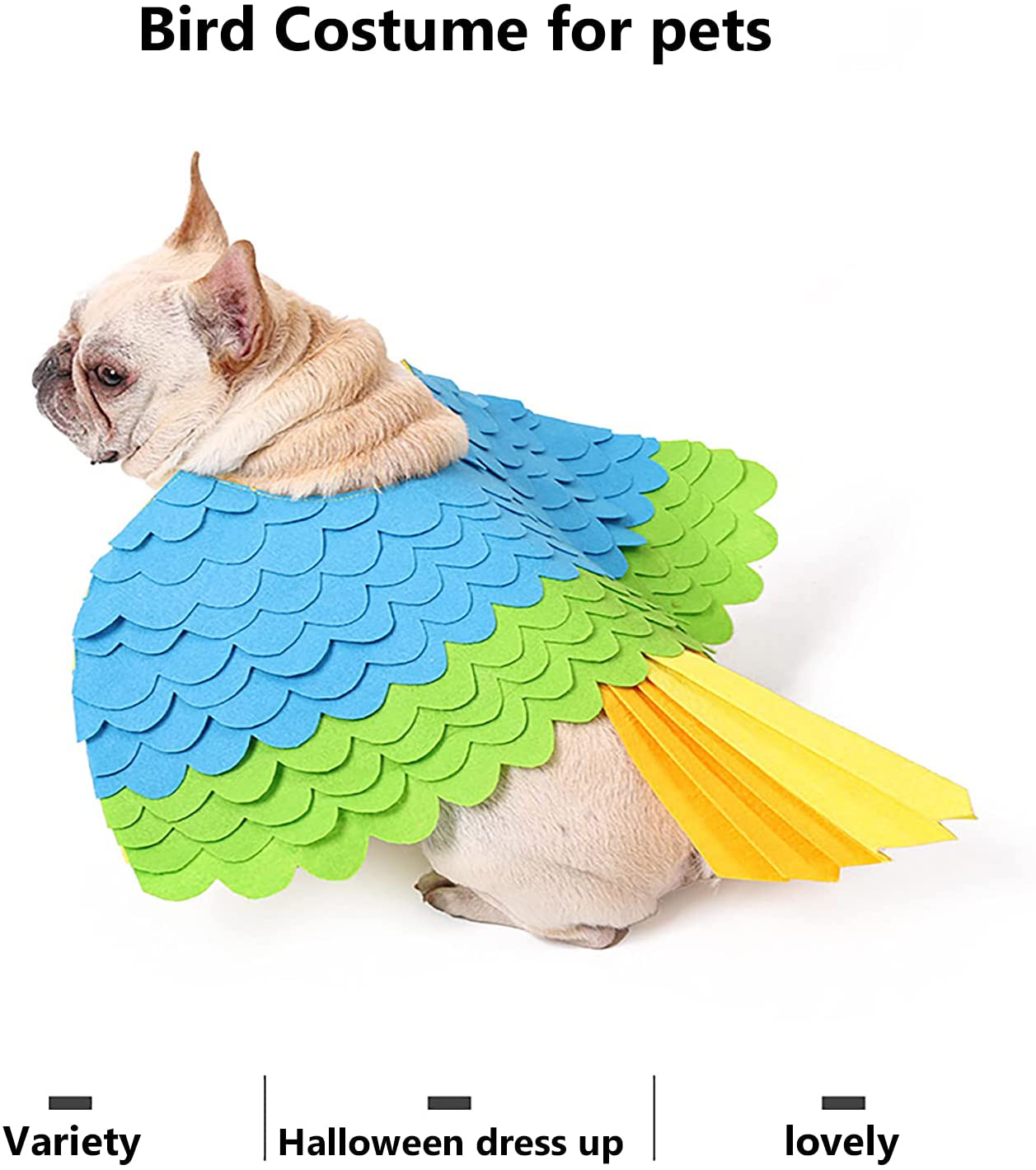 SEIS Halloween Dog Bird Costume Pet Clothes Puppy Clothes Funny Pet Apparel Dog Smelling Pad for Small Medium Dog Cat Boy Girl