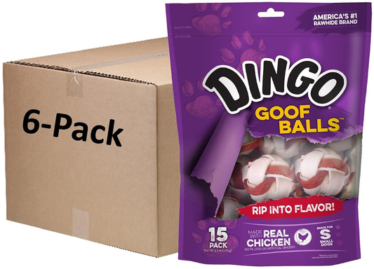 Dingo Goof Balls, Chicken, 4.2 Ounce (Pack of 6)