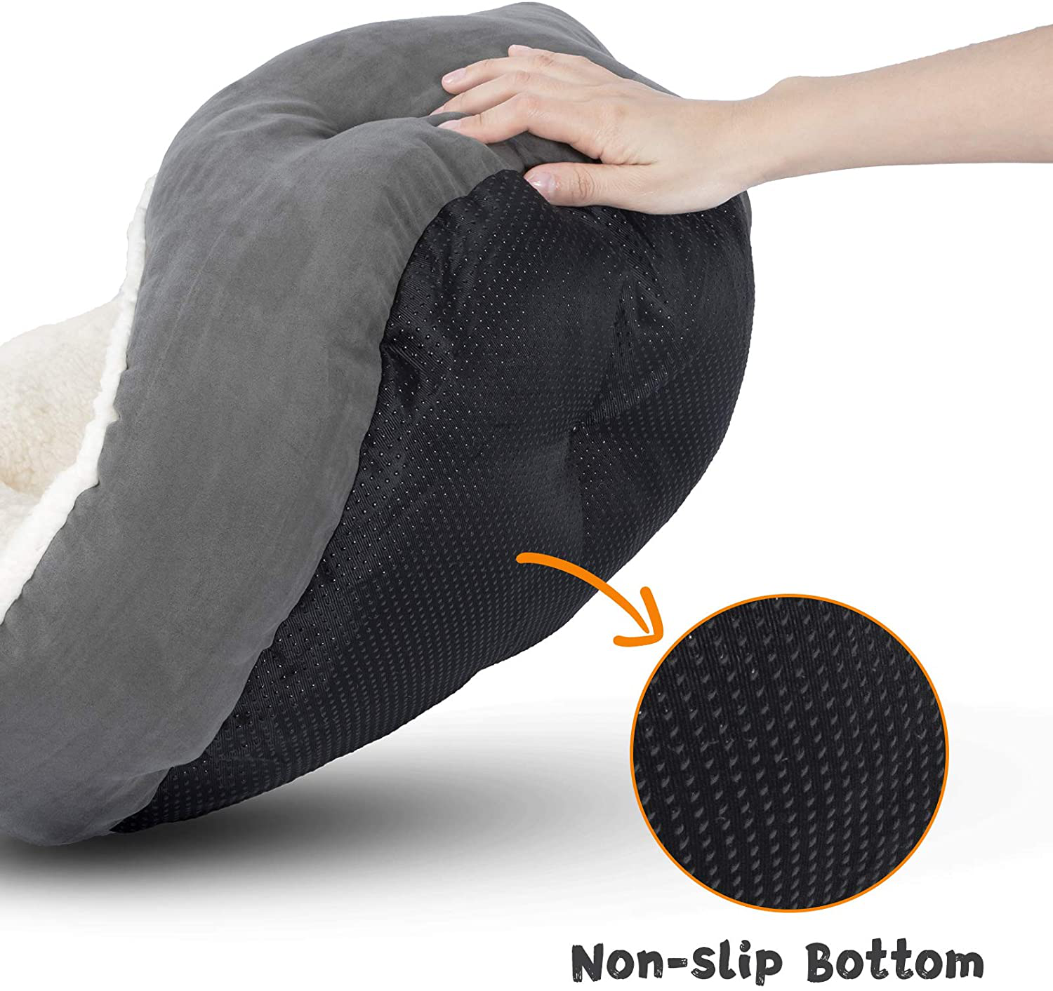 SHU UFANRO Small Dog Bed, Cat Bed for Indoor Cats, Puppy Beds for Small Dogs, Washable Anti-Slip Bottom Flannel Grey Cat Beds 20 Inch Animals & Pet Supplies > Pet Supplies > Cat Supplies > Cat Beds SHU UFANRO   