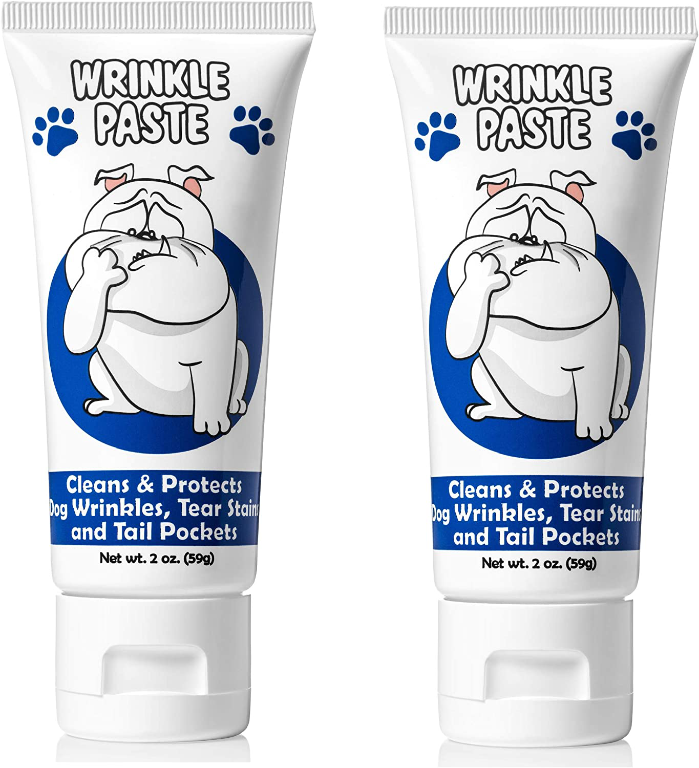 Squishface Wrinkle Paste - Bulldog, French Bulldog, Pug, English Bulldog – Cleans Wrinkles, Tear Stain, Tail Pockets, and Paws – Anti-Itch Tear Stain Remover & Bulldog Wrinkle Cream, 2 Oz. Animals & Pet Supplies > Pet Supplies > Small Animal Supplies > Small Animal Treats Squishface 2-Pack  