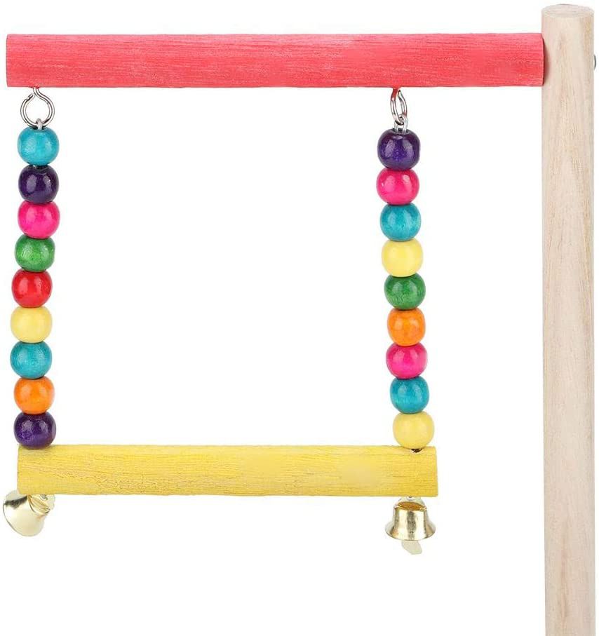 TOPINCN Playstand, Wooden Bird Play Stand Cockatiel Playground Wood Perch Gym Bird Swing Toys Exercise Playgym Animals & Pet Supplies > Pet Supplies > Bird Supplies > Bird Gyms & Playstands TOPINCN   