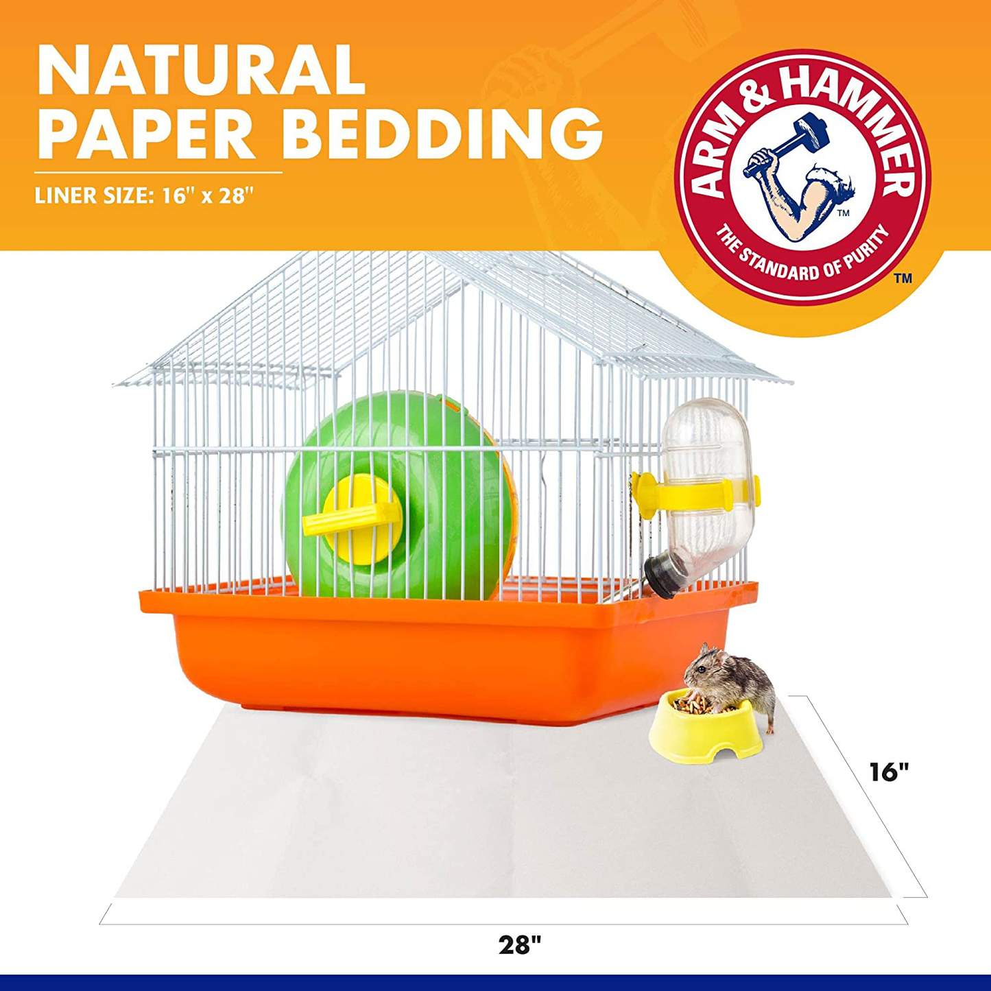 Arm & Hammer for Pets Super Absorbent Cage Liners for Guinea Pigs, Hamsters, Rabbits - Best Cage Liners for Small Animals, 7 Count - Small Animal Pet Products, Guinea Pig Pads, Guinea Pig Cage Liners Animals & Pet Supplies > Pet Supplies > Bird Supplies > Bird Treats Arm & Hammer   