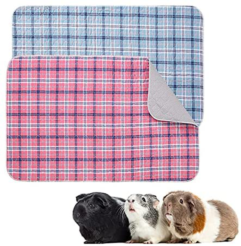 SCENEREAL Guinea Pig Cage Liners - Classic Plaid Guinea Pig Bedding & Litter, Durable Strong Water Absorption Pet Pee Pad for Guinea Pig Hamster and Other Small Pets Using Animals & Pet Supplies > Pet Supplies > Small Animal Supplies > Small Animal Bedding SCENEREAL 24"x18" (2 Packs)  