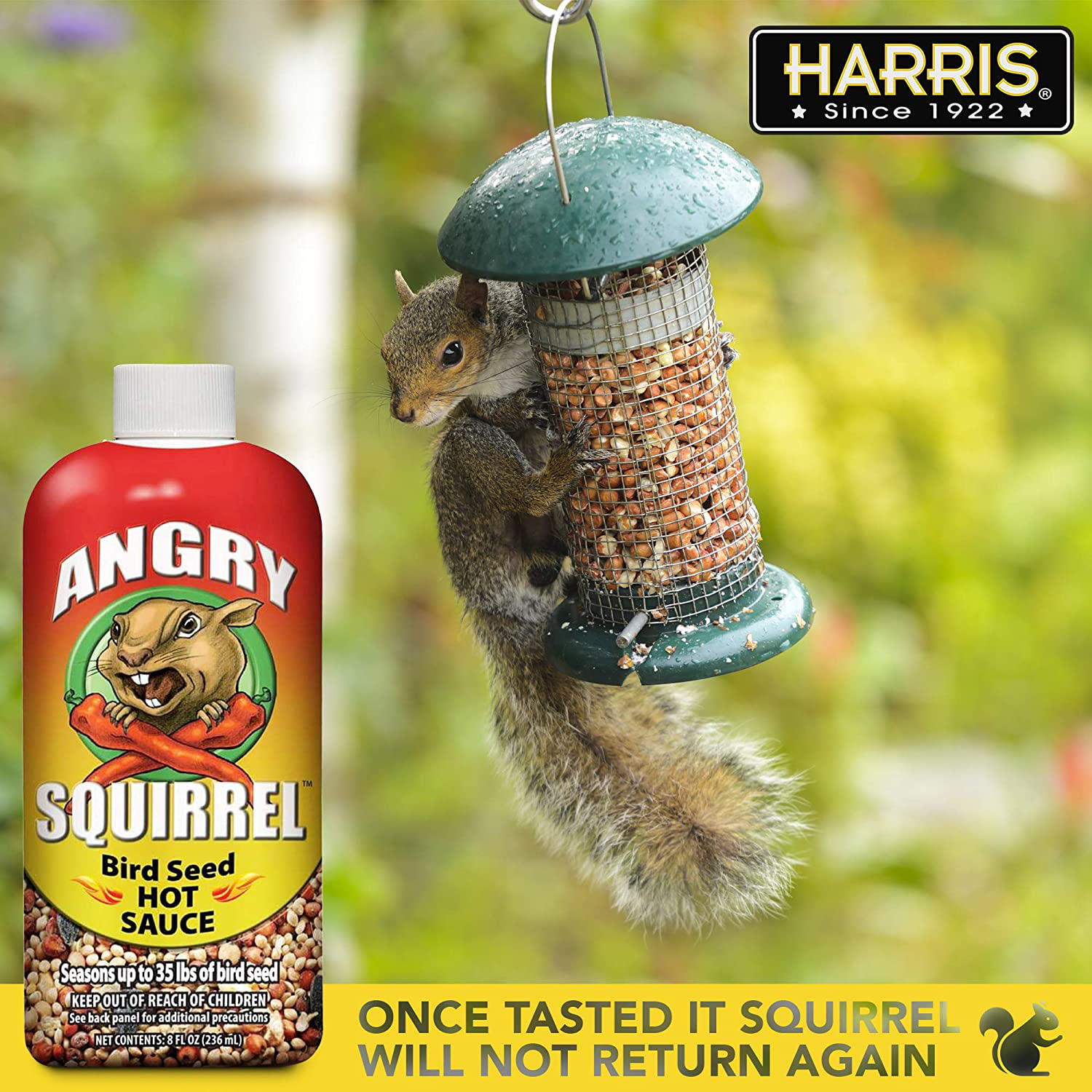 Angry Squirrel Bird Seed Hot Sauce, 8Oz, for up to 35 Pounds of Bird Seed, 2-Pack Animals & Pet Supplies > Pet Supplies > Bird Supplies > Bird Food Harris   