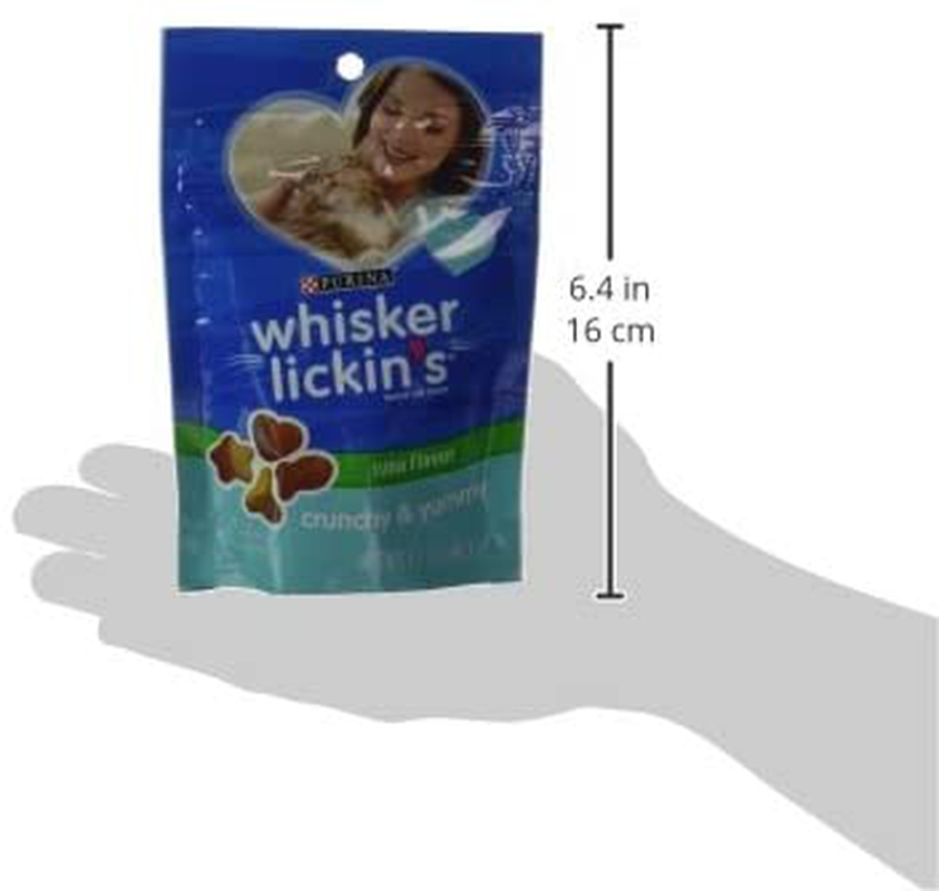 PURINA Whisker Lickin'S Cat Treats, Crunchy & Yummy Tuna Flavor - 1.7 Oz. Pouch, Blue/Green (00017800172622) Animals & Pet Supplies > Pet Supplies > Cat Supplies > Cat Treats PURINA Whisker Lickin's   