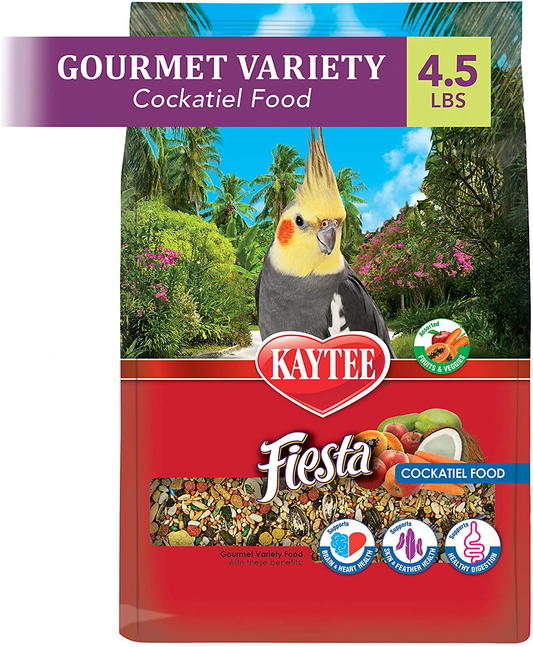 Kaytee Fiesta Cockatiel Food 4.5 Lb Animals & Pet Supplies > Pet Supplies > Small Animal Supplies > Small Animal Bedding Kaytee   