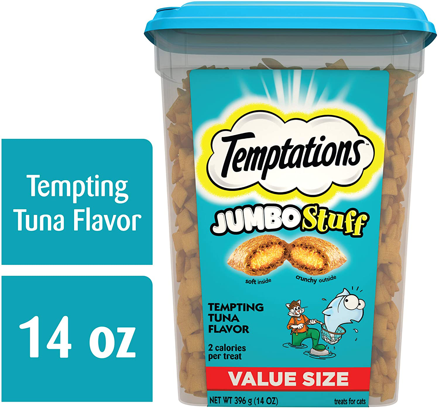 Temptations Jumbo Stuff Crunchy and Soft Cat Treats, 14 Oz. Animals & Pet Supplies > Pet Supplies > Bird Supplies > Bird Treats Temptations   