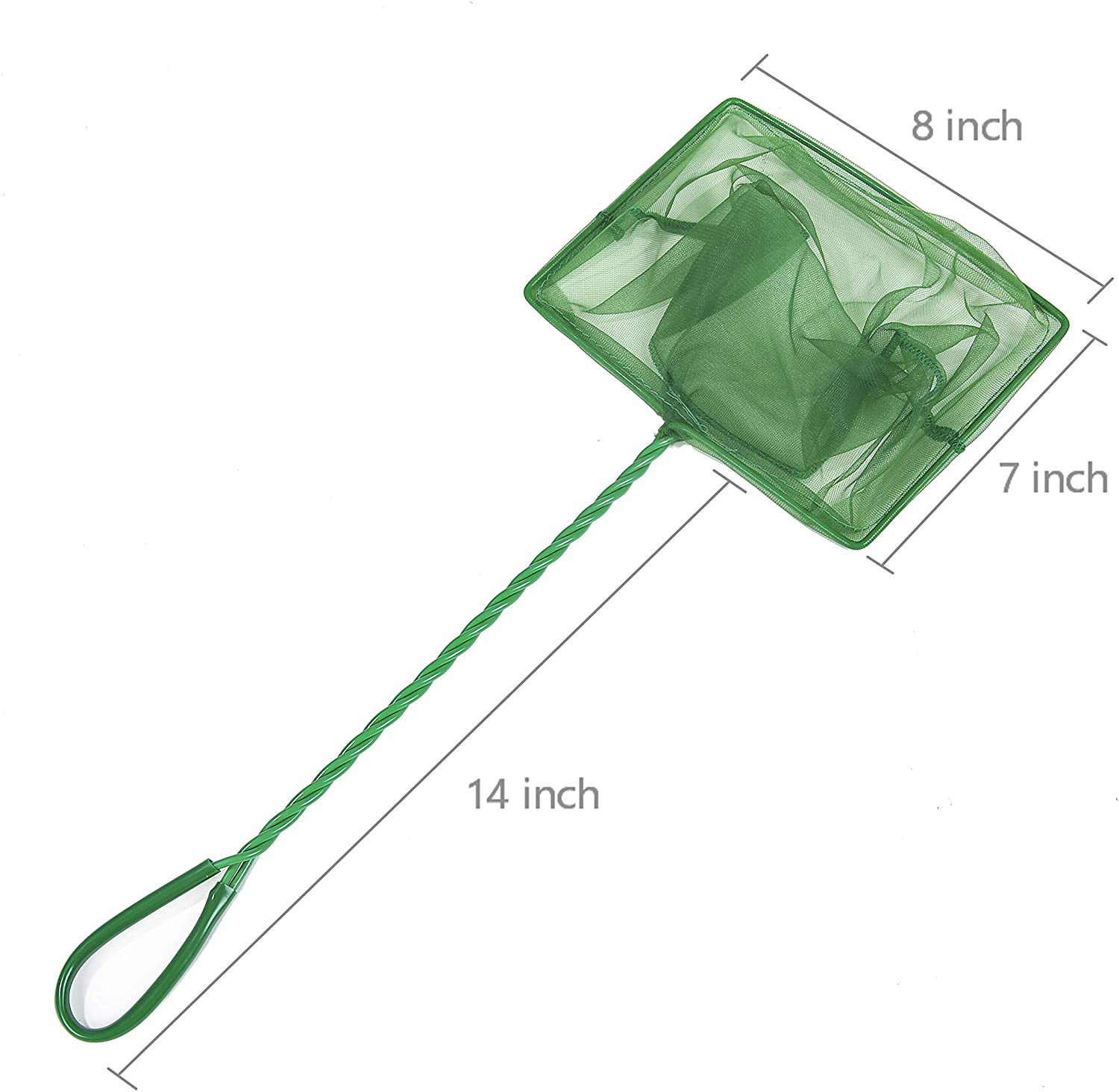 Laojbaba Green Fine Mesh Net Aquarium Fishing Net with Plastic Handle 8 Inch Animals & Pet Supplies > Pet Supplies > Fish Supplies > Aquarium Fish Nets Laojbaba   