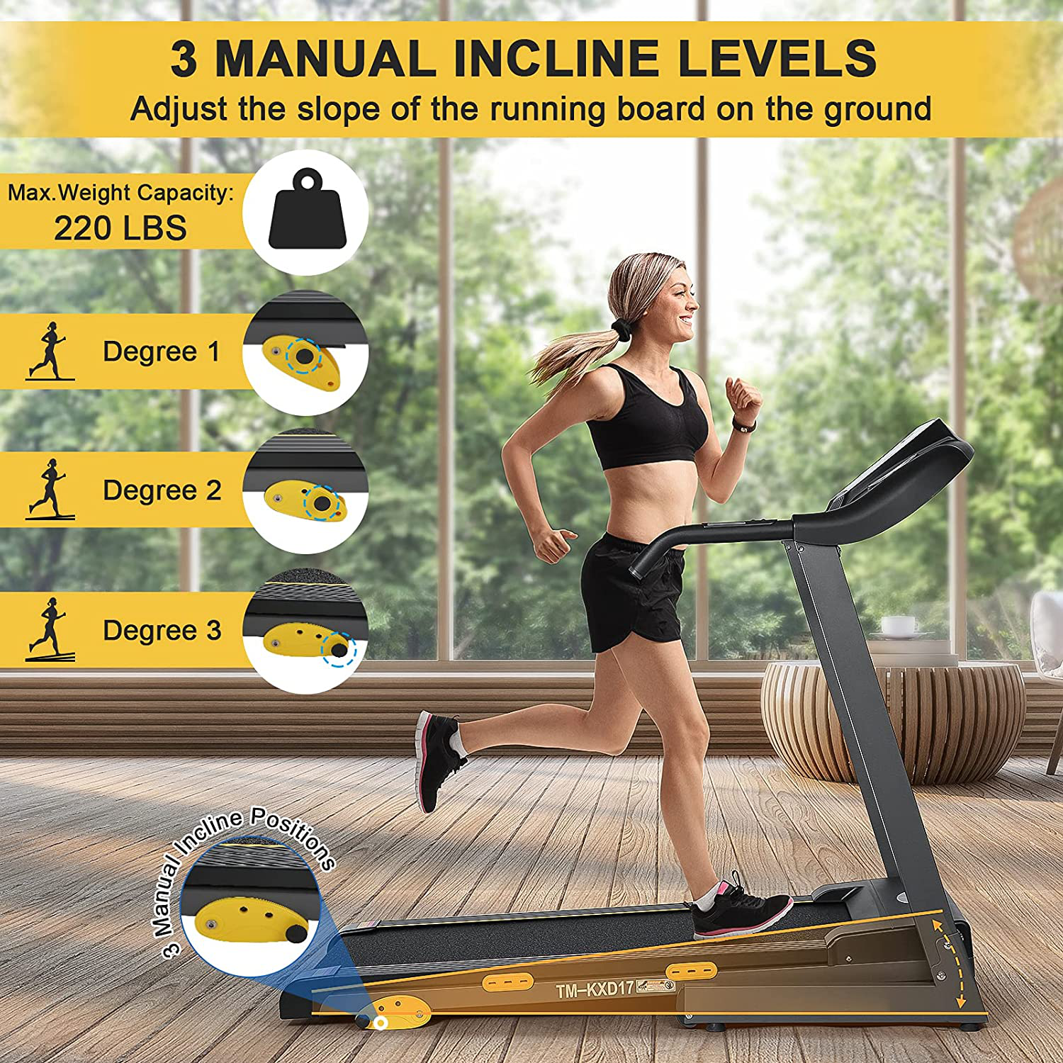 Folding Treadmill Electric Treadmill Motorized Running Machine 17'' Wide Tread Belt W/Incline LCD Display & Cup Holder - Easy Assembly W. 15 Preset Programs for Home Gym Animals & Pet Supplies > Pet Supplies > Dog Supplies > Dog Treadmills N \ A   