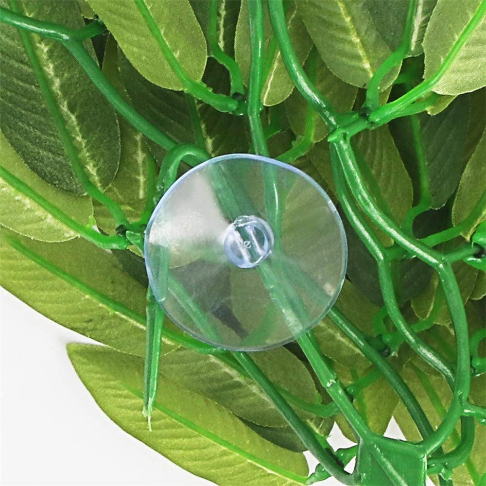 Reptile Plants Hanging Silk Terrarium Plant with Suction Cup for Bearded Dragons,Lizards,Geckos,Snake Pets and Hermit Crab Tank Habitat Decorations,Small Size,12 Inches Green Animals & Pet Supplies > Pet Supplies > Reptile & Amphibian Supplies > Reptile & Amphibian Habitat Accessories SLSON   