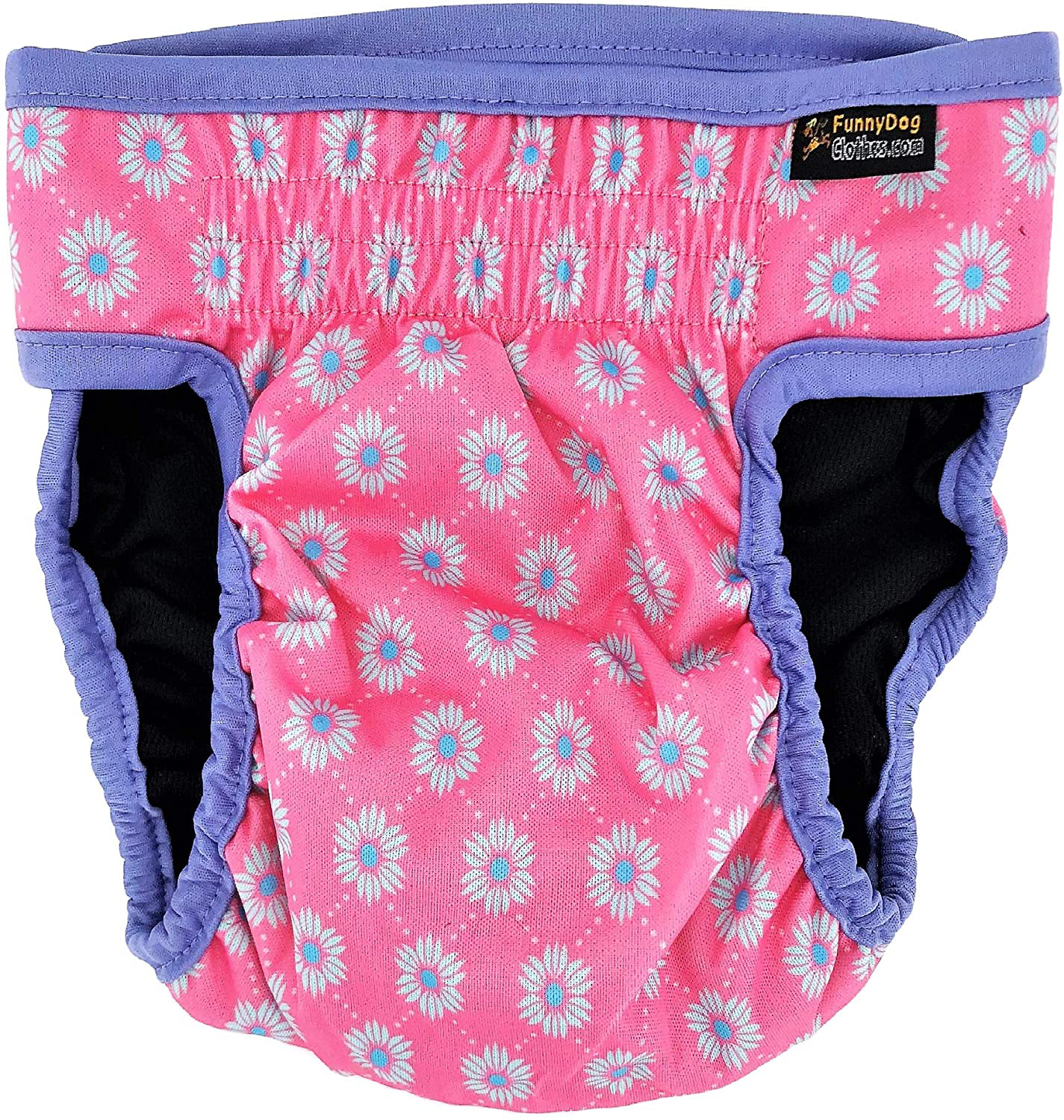 Pack of 3 or 6 Female Dog Diapers with 4 - Layers of Absorbent Pads Cat Panties Waterproof Leak Proof Washable