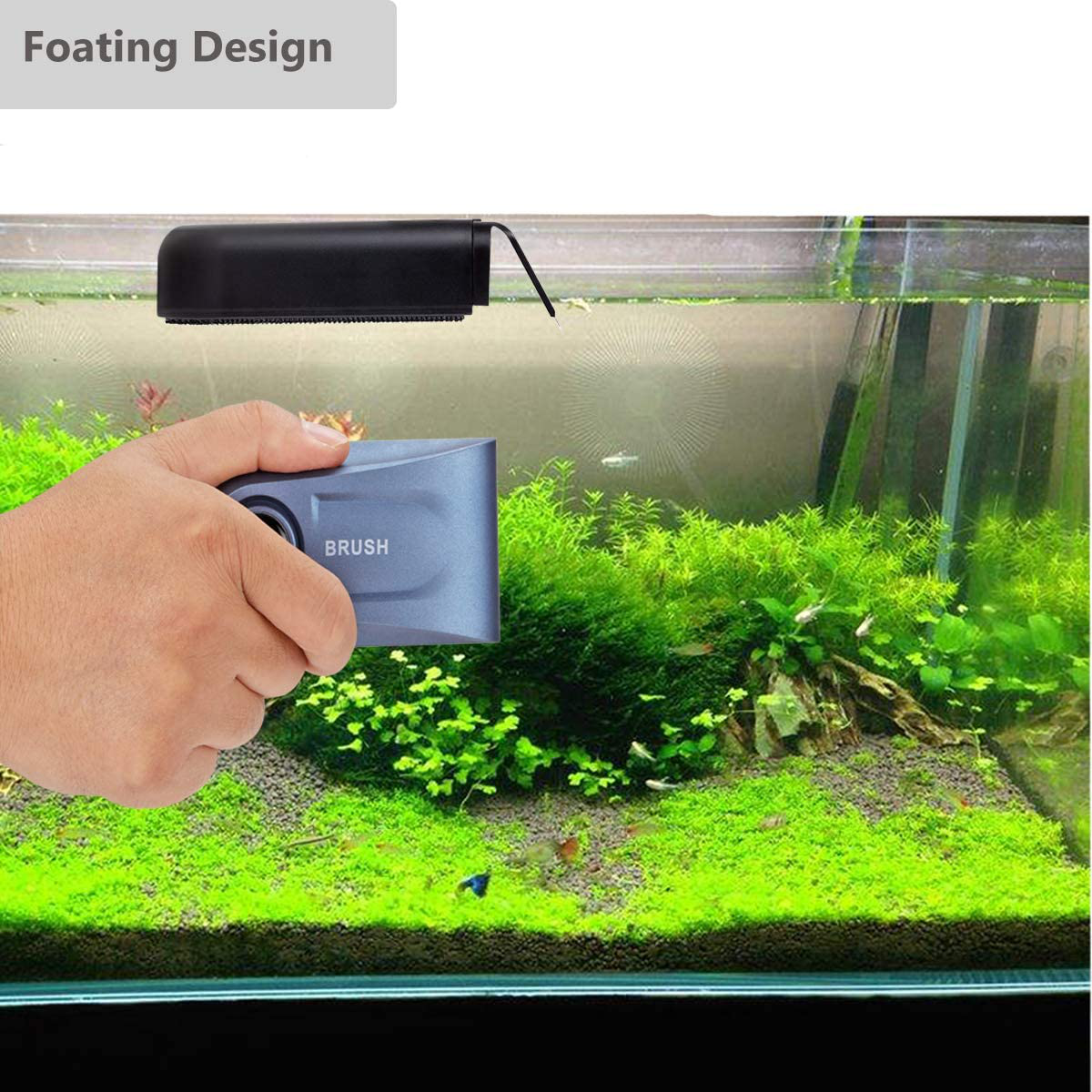 Hygger Algae Scraper Aquarium Magnetic Cleaner, Fast Cleaning Brush with Detachable Blade, Floating Magnet Scrubber for Glass Fish Tank 60 to 200 Gallon, Comes with 2 Blades Animals & Pet Supplies > Pet Supplies > Fish Supplies > Aquarium Cleaning Supplies hygger   