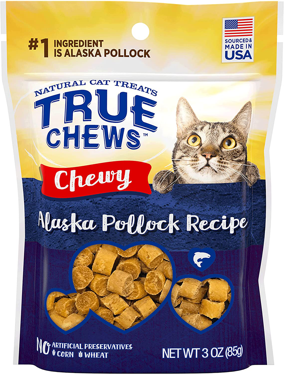 True Chews Cat Chewy Alaska Pollock Recipe 3Oz Animals & Pet Supplies > Pet Supplies > Cat Supplies > Cat Treats True Chews   