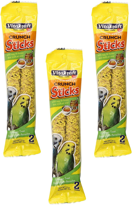 Vitakraft Parakeet Egg Sticks 1.4Oz - 6 Total Sticks (3 Packs with 2 per Pack) Animals & Pet Supplies > Pet Supplies > Bird Supplies > Bird Treats Vitakraft   