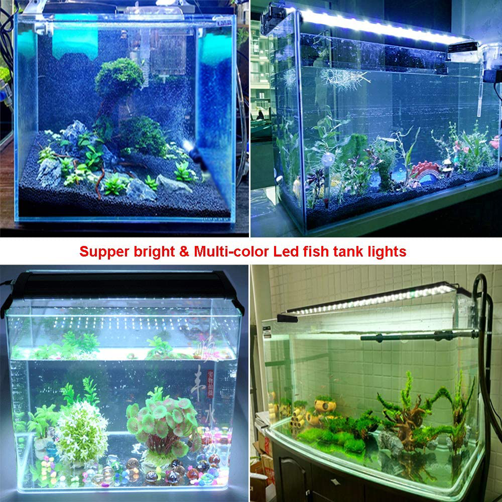 LED Aquarium Light,Multi-Color Full Spectrum Aquarium Hood Lighting,Supper-Bright 90 LED Lights for Fish Tank 19.5-28 Inch Animals & Pet Supplies > Pet Supplies > Fish Supplies > Aquarium Lighting MUCH   