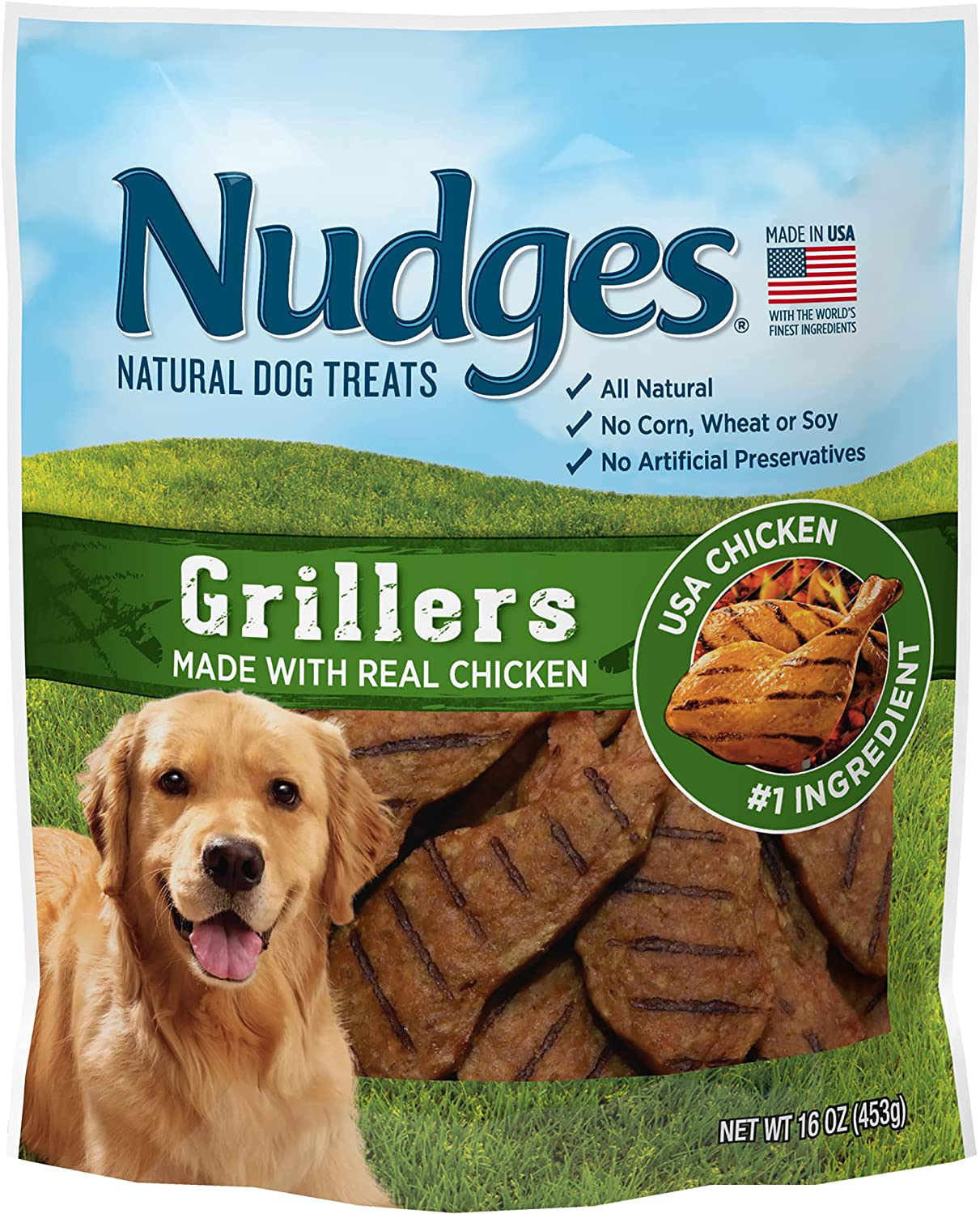 Nudges Natural Dog Treats Grillers Made with Real Chicken Animals & Pet Supplies > Pet Supplies > Small Animal Supplies > Small Animal Treats Nudges   