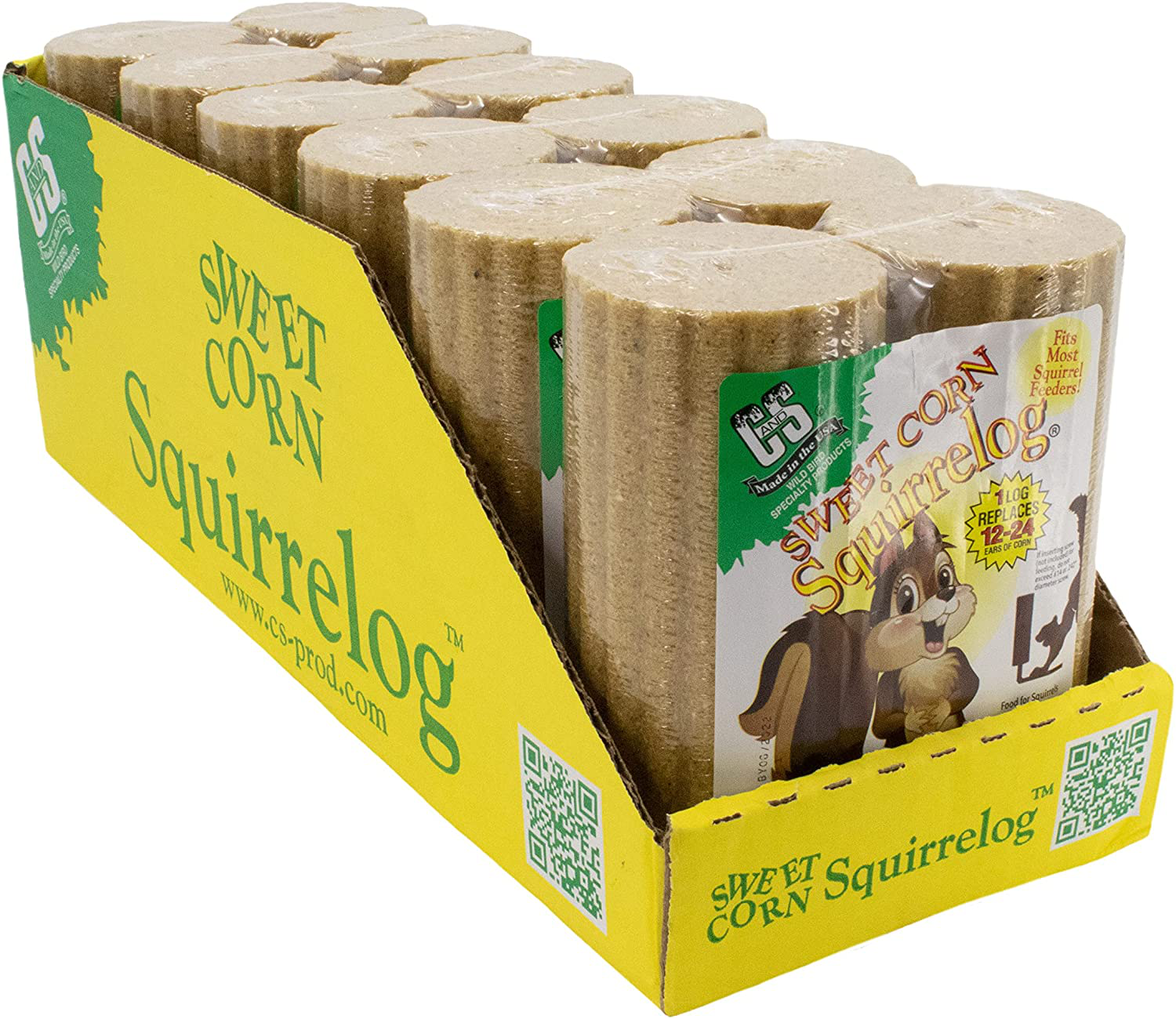 C&S Sweet Corn Squirrelog Feeder Animals & Pet Supplies > Pet Supplies > Bird Supplies > Bird Treats C&S Sweet Corn 12-Pack Refill  