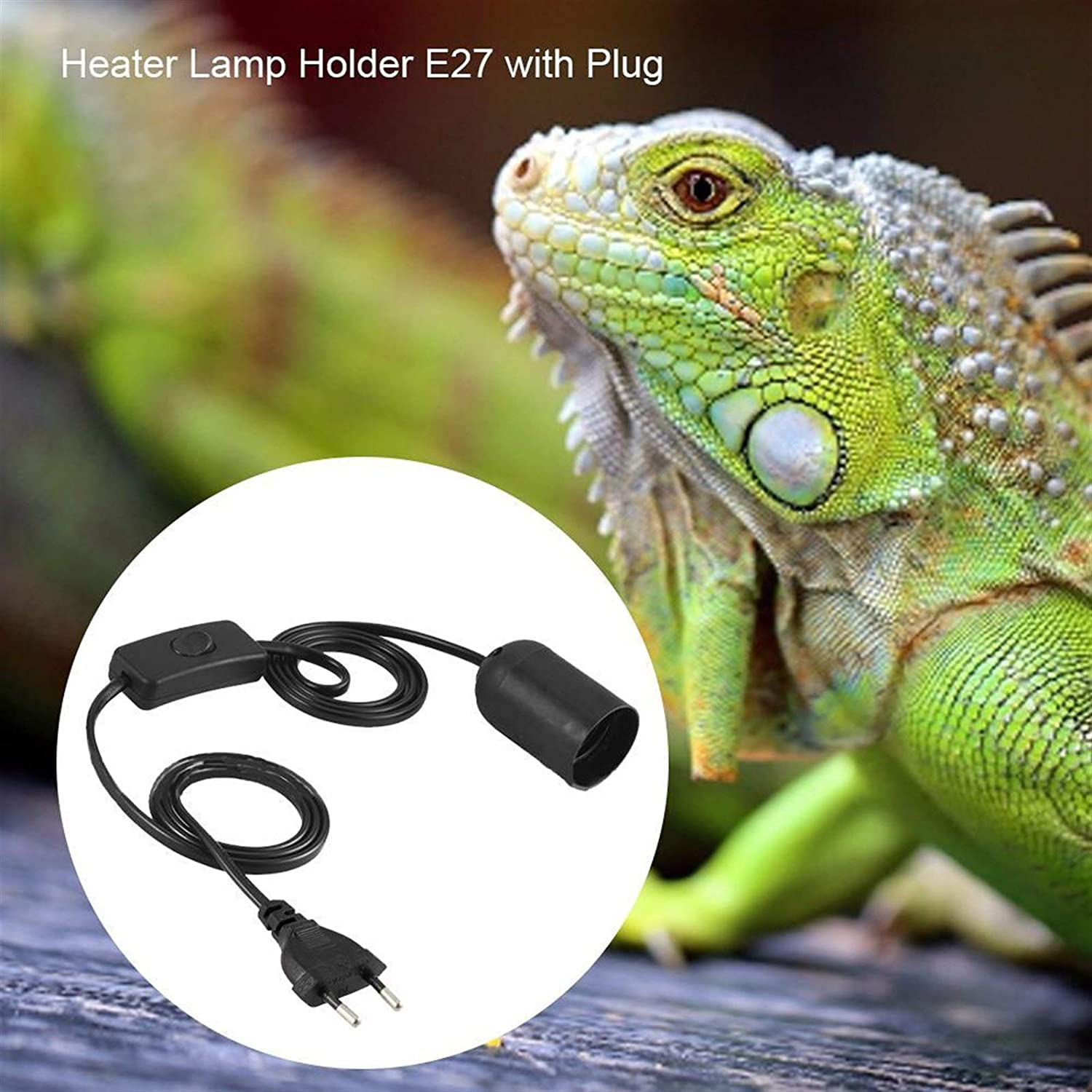 MING-BIN Pet Heating Heating Lamp Lamp Holder Switch Plug Reptile Chicken and Duck Heating Lamp Holder EU Animal Warm Keeping Lamp Holder Animals & Pet Supplies > Pet Supplies > Reptile & Amphibian Supplies > Reptile & Amphibian Habitat Heating & Lighting HXY2020   
