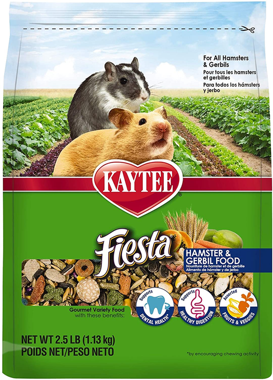 Kaytee Fiesta Hamster and Gerbil Food, 2.5-Lb Bag Animals & Pet Supplies > Pet Supplies > Small Animal Supplies > Small Animal Food Kaytee   