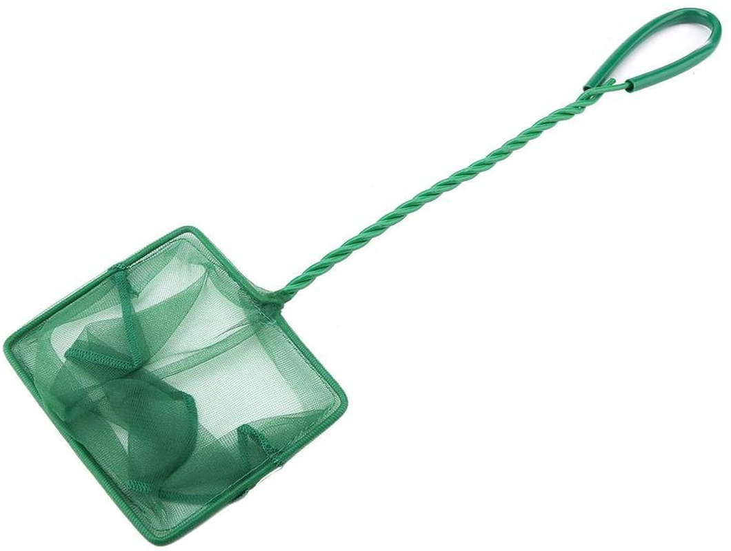 Fish Landing Net, Aquarium Fish Net Long Handle Square Aquarium Fish Tank Fishing Net Portable Green Fishbowl Fishing Landing Net Floating Objects Clean Tools Animals & Pet Supplies > Pet Supplies > Fish Supplies > Aquarium Fish Nets Semme   