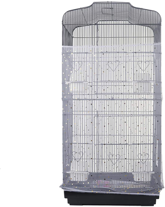 Bonaweite Extra Large Mesh Bird Seed Catcher, Bird Cage Stretchy Guard Cover, Birdcage Nylon Shell Skirt Traps Guards - 29.5” Height Animals & Pet Supplies > Pet Supplies > Bird Supplies > Bird Cage Accessories Bonaweite   