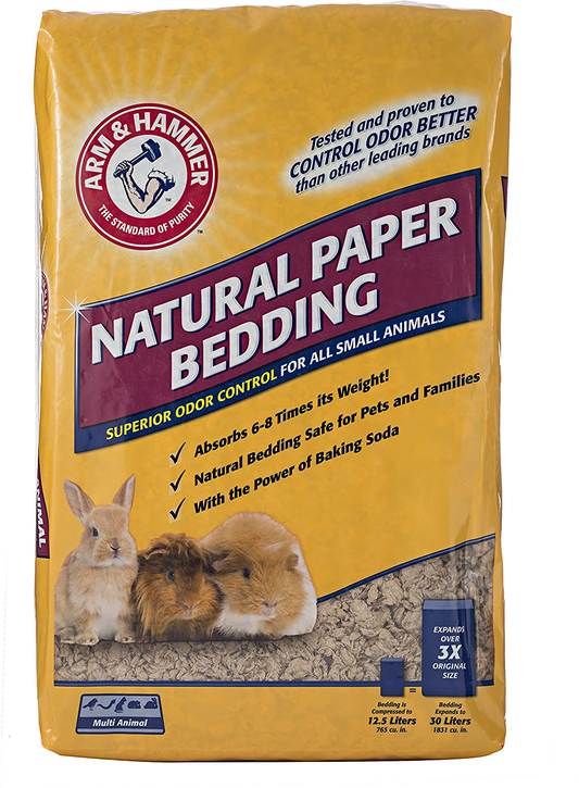 Arm & Hammer for Pets Natural Paper Bedding for Guinea Pigs, Hamsters, Rabbits & All Small Animals-Expandable Paper Bedding for Small Animals-Hamster Bedding, Guinea Pig Bedding, Bedding for Rabbits Animals & Pet Supplies > Pet Supplies > Small Animal Supplies > Small Animal Bedding Arm & Hammer   