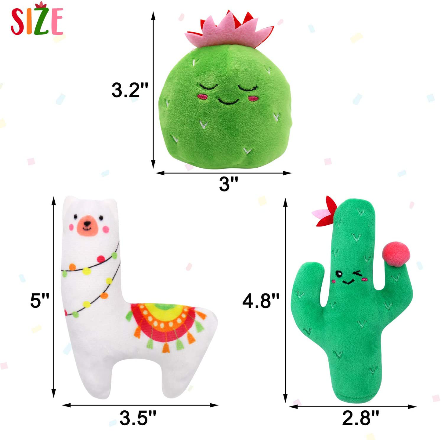 Ciyvolyeen 5Pcs Llama Catnip Cat Toys Cactus Cat Chew Interactive Toy for Cat Lover Gift Indoor Cat Kitty Bite Toys Supplies Llama Gifts Animals & Pet Supplies > Pet Supplies > Cat Supplies > Cat Toys CiyvoLyeen   