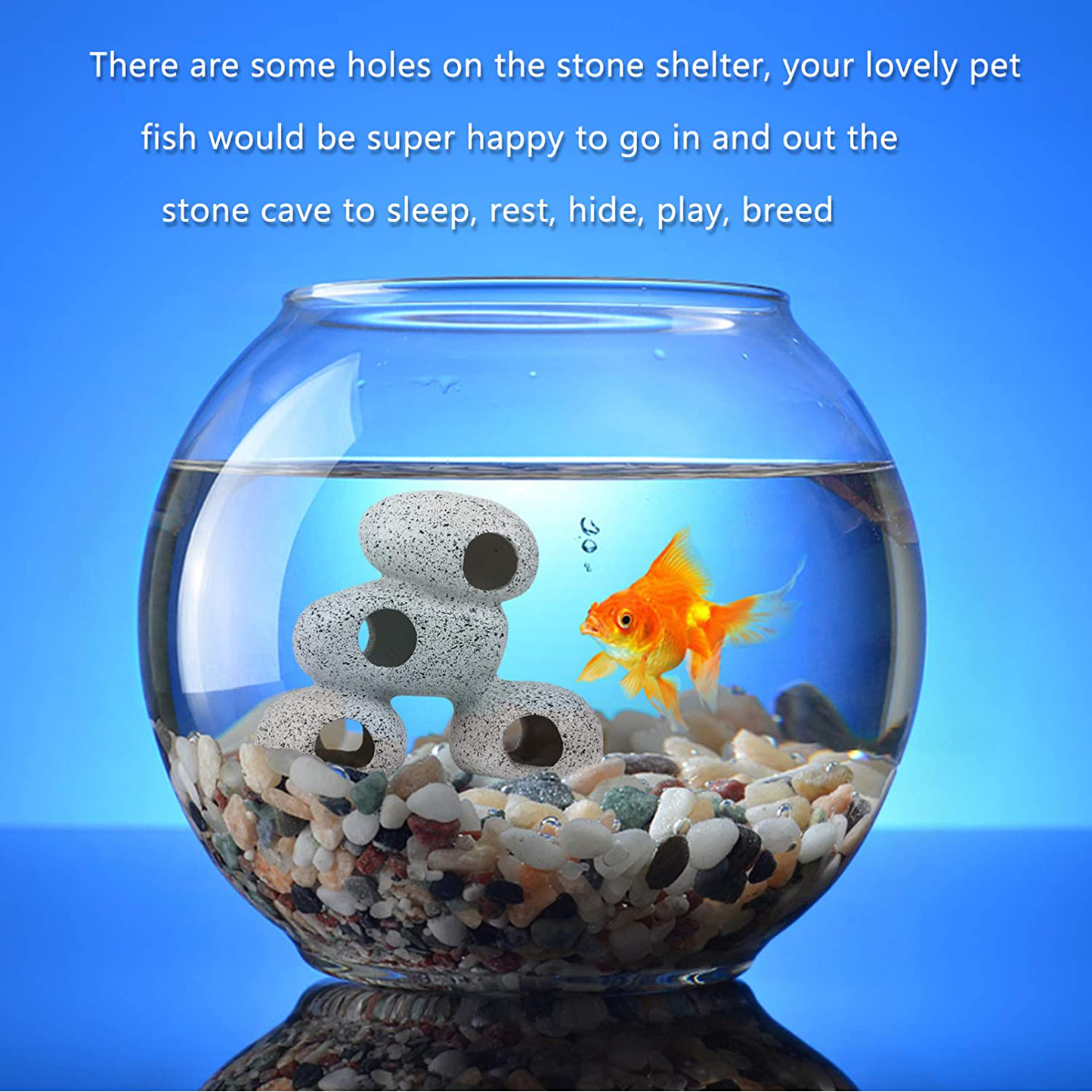 Balacoo Aquarium Stone Cave Small Fish Hideout Cave Resin Rock Hideaway Fish Tank Breeding House Fish Tank Layout Decor for Fish Tank Aquarium Landscape Decor Animals & Pet Supplies > Pet Supplies > Fish Supplies > Aquarium Decor balacoo   