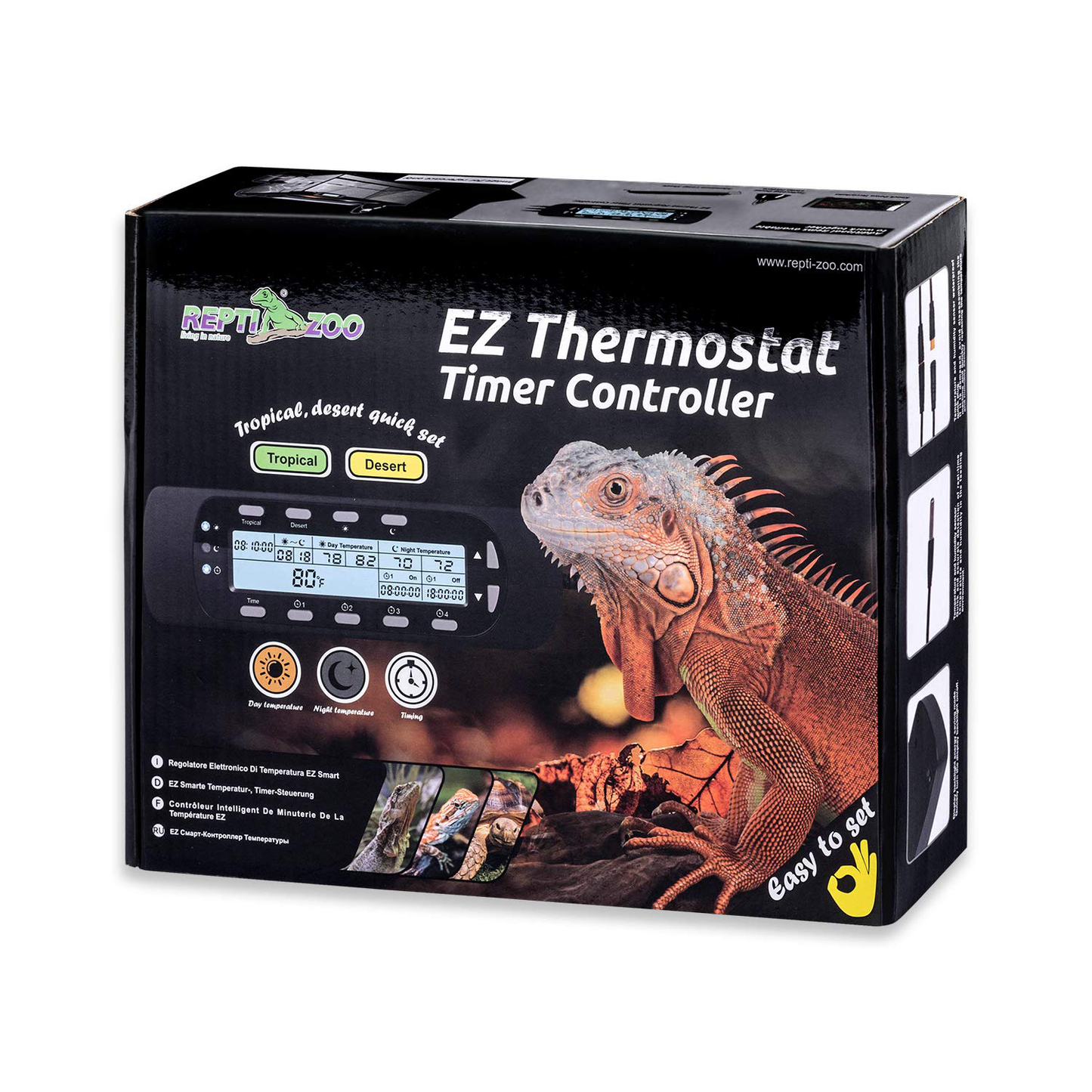 REPTI ZOO Reptile Thermostat Digital Outlet Temperature Timer Troptical or Desert Mode with Day Night Control for Aquarium Reptiles Terrarium Humidistat Mushroom Fermentation,Easy Setup (THC16) Animals & Pet Supplies > Pet Supplies > Small Animal Supplies > Small Animal Habitat Accessories REPTI ZOO   