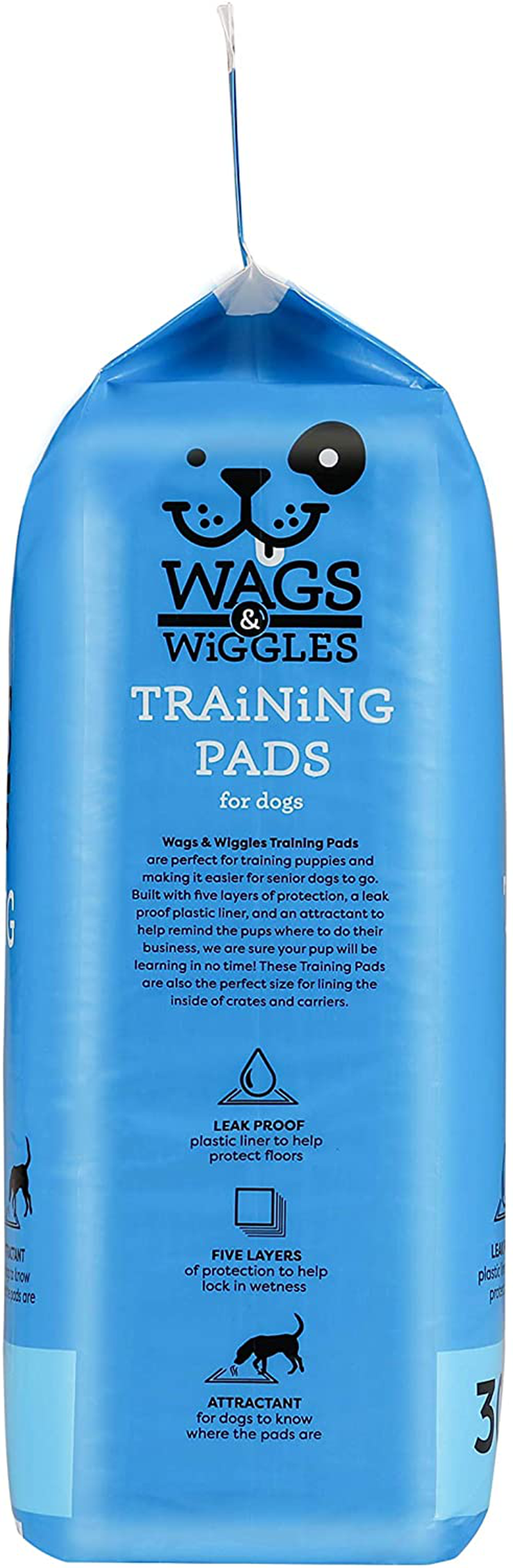 Wags & Wiggles Training Pads for Dogs - Leak Proof Puppy Pee Pads for Dogs - Dog and Puppy Supplies - Dog Training Pads, Strong and Absorbent Dogs Training Pads - Puppy Pads, Dog Pads, Dog Pee Pads Animals & Pet Supplies > Pet Supplies > Dog Supplies > Dog Diaper Pads & Liners Wags & Wiggles   