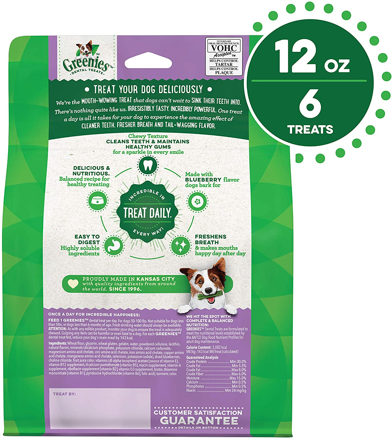 Greenies Blueberry Natural Dental Dog Treats, 12Oz Packs Animals & Pet Supplies > Pet Supplies > Dog Supplies > Dog Treats Greenies   