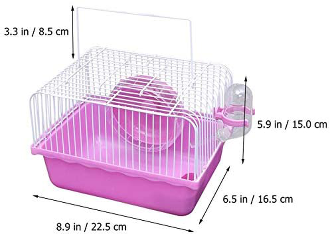 Simple Cavie Guinea Pig Cage & Rabbit Cage | Pet Cage Includes Free Water Bottle & Food Bowl&Hamster Running Wheel (Pink) Animals & Pet Supplies > Pet Supplies > Small Animal Supplies > Small Animal Habitats & Cages Zhang Ku   