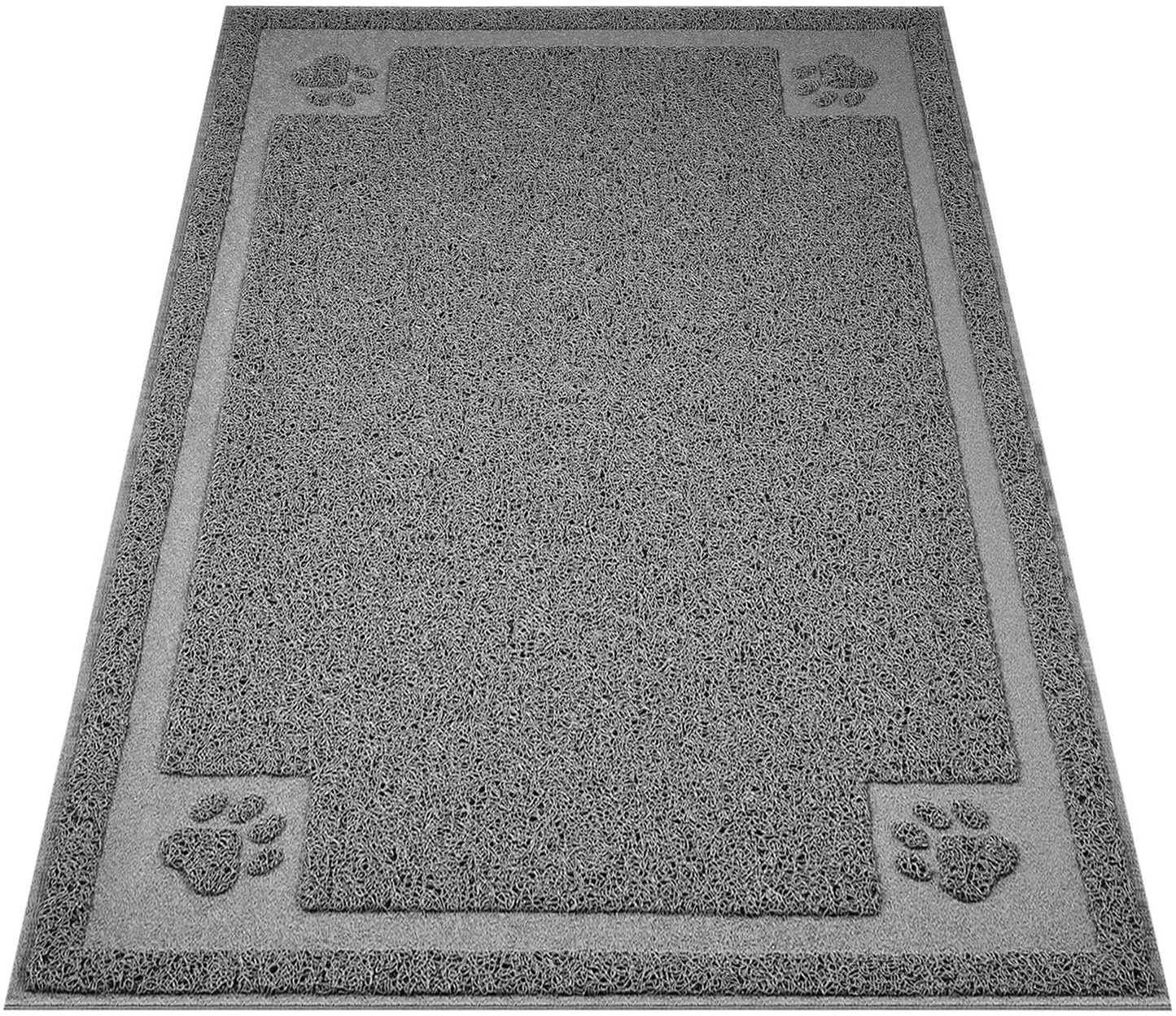 UPSKY Large Cat Litter Mat Trapper 35.5"×23.5" Traps Litter from Box and Paws Scatter Control for Litter Box Soft on Sensitive Kitty Paws Easy to Clean Durable Animals & Pet Supplies > Pet Supplies > Cat Supplies > Cat Litter Box Mats UPSKY grey  