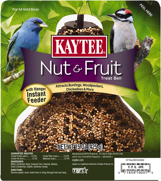 Kaytee Nut and Fruit Seed Treat Bell, 15-Ounce Animals & Pet Supplies > Pet Supplies > Bird Supplies > Bird Treats Kaytee   
