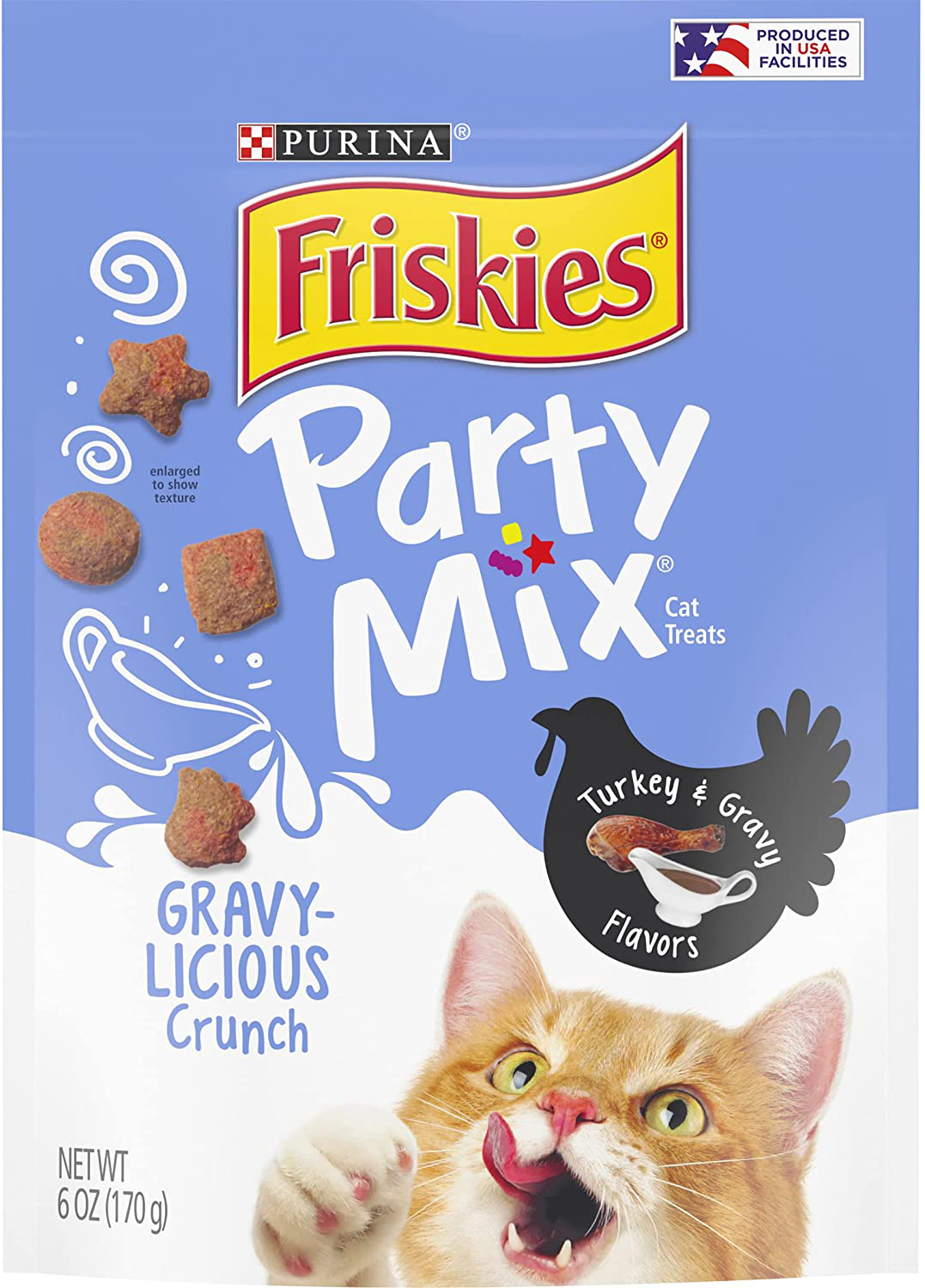 Purina Friskies Party Mix Adult Cat Treats - (6) 6 Oz. Pouches Animals & Pet Supplies > Pet Supplies > Cat Supplies > Cat Treats Purina Friskies Turkey & Gravy 6 oz. Pouch (Pack of 6) 