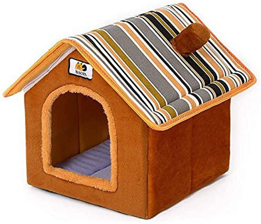 Joostee Comfortable Pet Cat Dog House Removable Dog Cat Bed Pet All Weather Cat Dog House Cat Puppy Shelter Animals & Pet Supplies > Pet Supplies > Dog Supplies > Dog Houses Joostee Brown Medium 